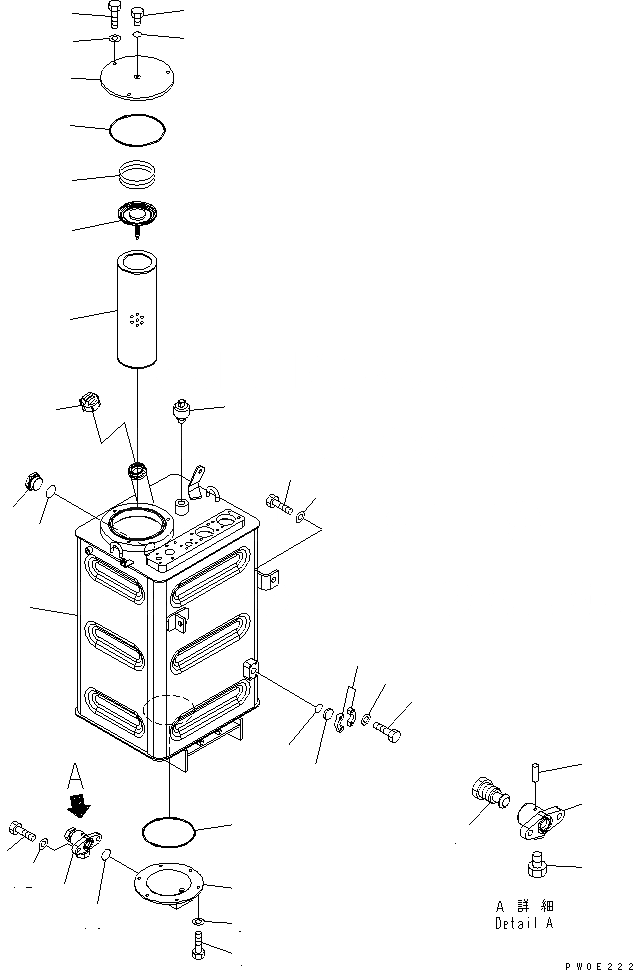 Схема запчастей Komatsu WA380-5 - ГИДР. БАК. ГИДРАВЛИКА