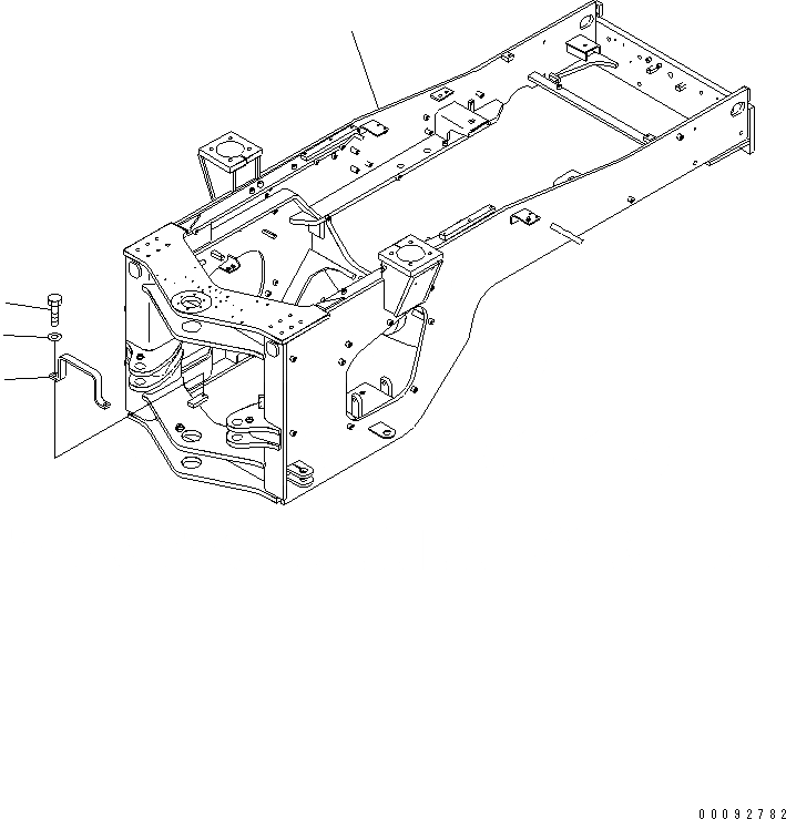 Схема запчастей Komatsu WA380-5 - ЗАДН. РАМА (ДЛЯ LOG ВИЛЫ ВЕС И POOL ТОПЛИВН.) ОСНОВНАЯ РАМА И ЕЕ ЧАСТИ