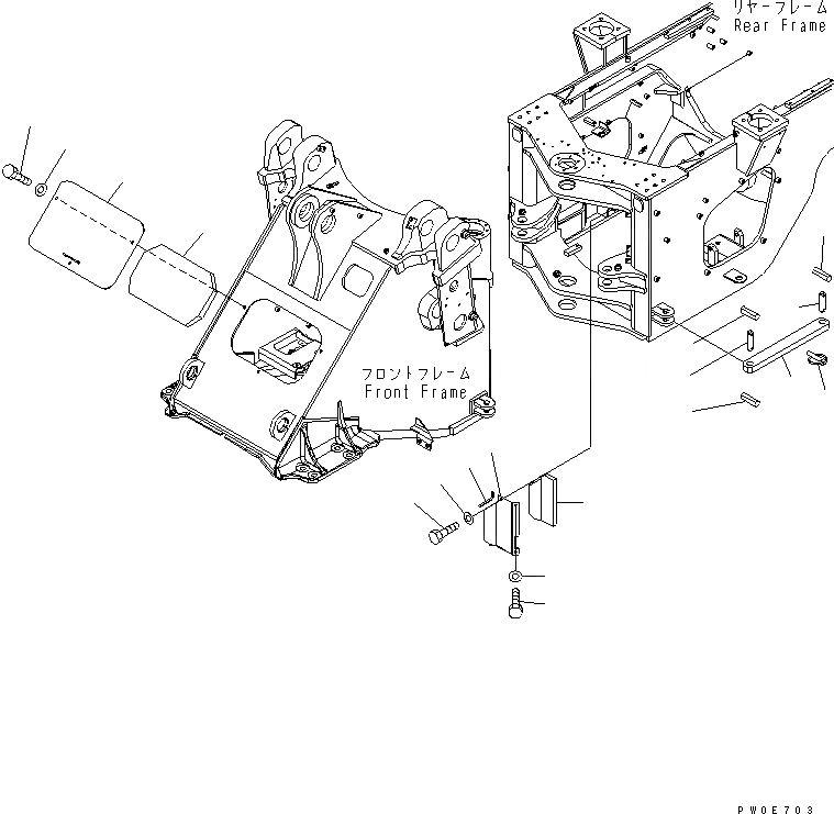 Схема запчастей Komatsu WA380-5 - БЛОКИР. ШАНГА И КРЫШКА(ПЕРЕДН. COVER) (ДЛЯ СТРАН ЕС DYNAMIC NOISE) ОСНОВНАЯ РАМА И ЕЕ ЧАСТИ