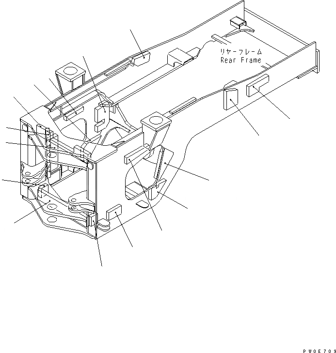 Схема запчастей Komatsu WA380-5 - БЛОКИР. ШАНГА И КРЫШКА(ЗАДН. РАМА ЩИТКИ) (ДЛЯ СТРАН ЕС DYNAMIC NOISE) ОСНОВНАЯ РАМА И ЕЕ ЧАСТИ