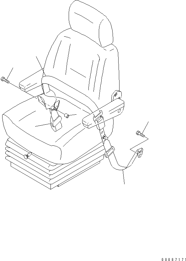 Схема запчастей Komatsu WA380-5 - РЕМЕНЬ БЕЗОПАСНОСТИ (78 MM) (KAB) КАБИНА ОПЕРАТОРА И СИСТЕМА УПРАВЛЕНИЯ