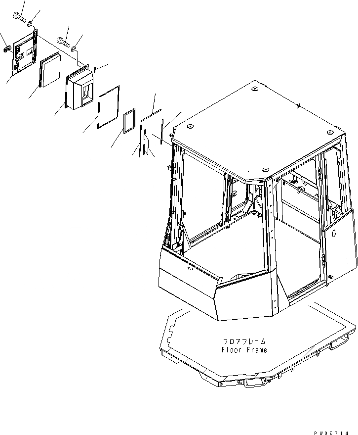 Схема запчастей Komatsu WA380-5 - ВОЗДУХОВОДЫLESS (КРОМЕ ЯПОН.) КАБИНА ОПЕРАТОРА И СИСТЕМА УПРАВЛЕНИЯ