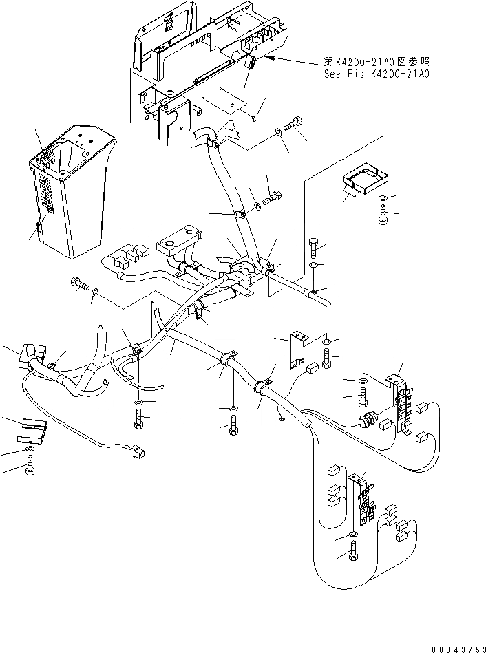Схема запчастей Komatsu WA380-5 - ОСНОВН. КОНСТРУКЦИЯ (ПРОВОДКА) (/) (ДЛЯ ПЕРЕКЛЮЧАТЕЛЬ НАСОС CUT-OFF) КАБИНА ОПЕРАТОРА И СИСТЕМА УПРАВЛЕНИЯ