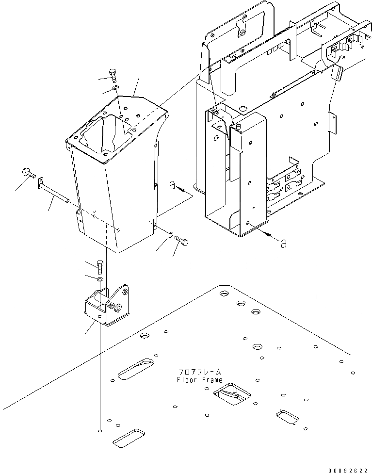 Схема запчастей Komatsu WA380-5 - ОСНОВН. КОНСТРУКЦИЯ (УПРАВЛЕНИЕ ПОГРУЗКОЙ) (НАКЛОН. СТОЙКА) КАБИНА ОПЕРАТОРА И СИСТЕМА УПРАВЛЕНИЯ
