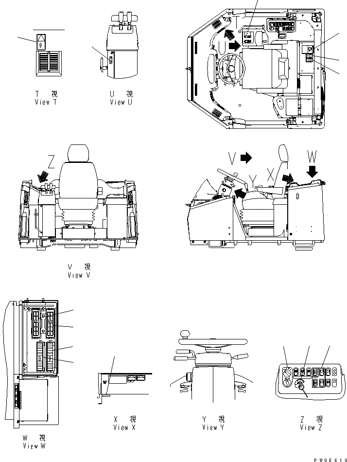 Схема запчастей Komatsu WA380-5 - ПОЛ ТАБЛИЧКИ (АНГЛ.) (ДЛЯ E.P.C. РЫЧАГ УПРАВЛ-Я) КАБИНА ОПЕРАТОРА И СИСТЕМА УПРАВЛЕНИЯ