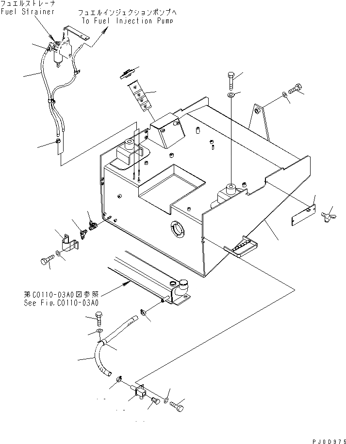 Схема запчастей Komatsu WA380-5 - ТОПЛИВН. БАК. ТОПЛИВН. БАК. AND КОМПОНЕНТЫ