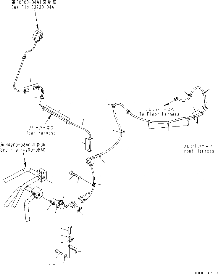Схема запчастей Komatsu WA380-5 - ОСНОВН. ПРОВОДКА (ДЛЯ ПОГРУЗ. METER) ЭЛЕКТРИКА