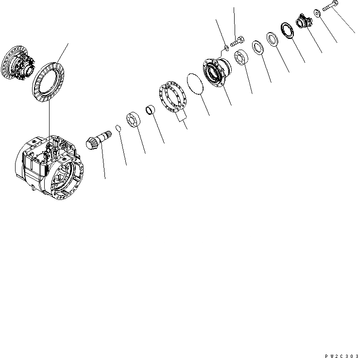 Схема запчастей Komatsu WA380-5 - ПЕРЕДНИЙ МОСТ (ДИФФЕРЕНЦ.¤ /) ТРАНСМИССИЯ