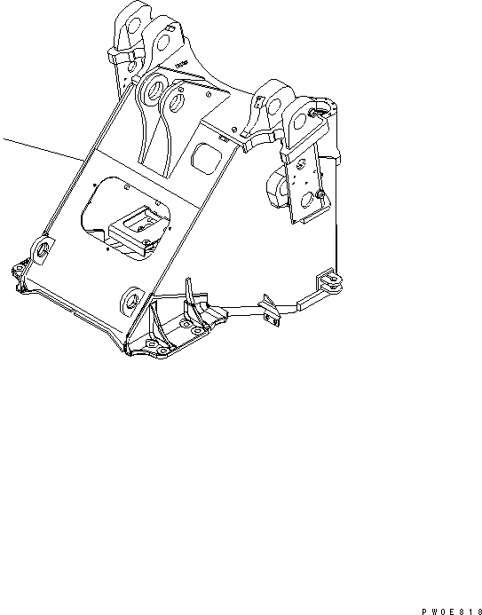 Схема запчастей Komatsu WA380-5 - ПЕРЕДН. РАМА (ДЛЯ 3-Х СЕКЦИОНН. КЛАПАН) ОСНОВНАЯ РАМА И ЕЕ ЧАСТИ