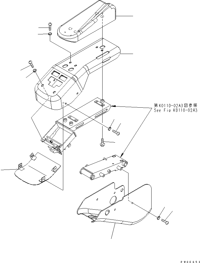 Схема запчастей Komatsu WA380-5 - JOY-STICK РУЛЕВ. УПРАВЛЕНИЕ (COVER) КАБИНА ОПЕРАТОРА И СИСТЕМА УПРАВЛЕНИЯ