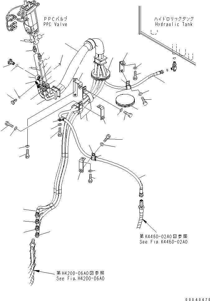 Схема запчастей Komatsu WA380-6 - УПРАВЛЕНИЕ ПОГРУЗКОЙ (PPC ШЛАНГИ) (/)(№-) КАБИНА ОПЕРАТОРА И СИСТЕМА УПРАВЛЕНИЯ