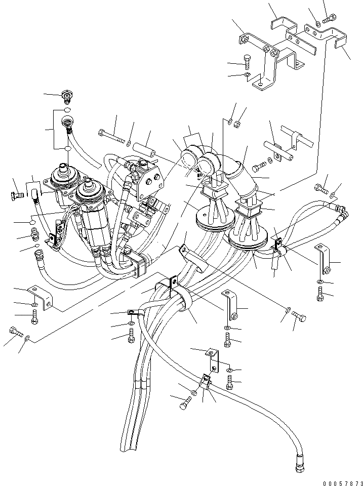 Схема запчастей Komatsu WA380-6 - УПРАВЛЕНИЕ ПОГРУЗКОЙ (PPC ШЛАНГИ) (/) (ДЛЯ MONO И MONO РЫЧАГИ) (ДЛЯ КРОМЕ ЯПОН.)(№-) КАБИНА ОПЕРАТОРА И СИСТЕМА УПРАВЛЕНИЯ