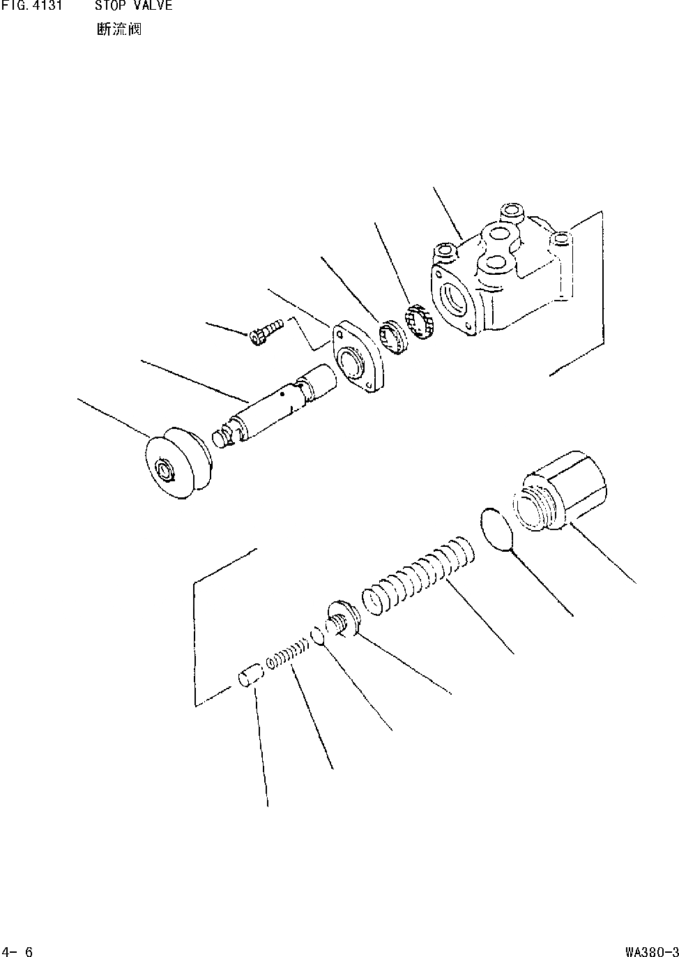 Схема запчастей Komatsu WA380-DZ-3 - КЛАПАН ОСТАНОВКИ [РУЛЕВ. УПРАВЛЕНИЕ И СИСТЕМА УПРАВЛЕНИЯ]