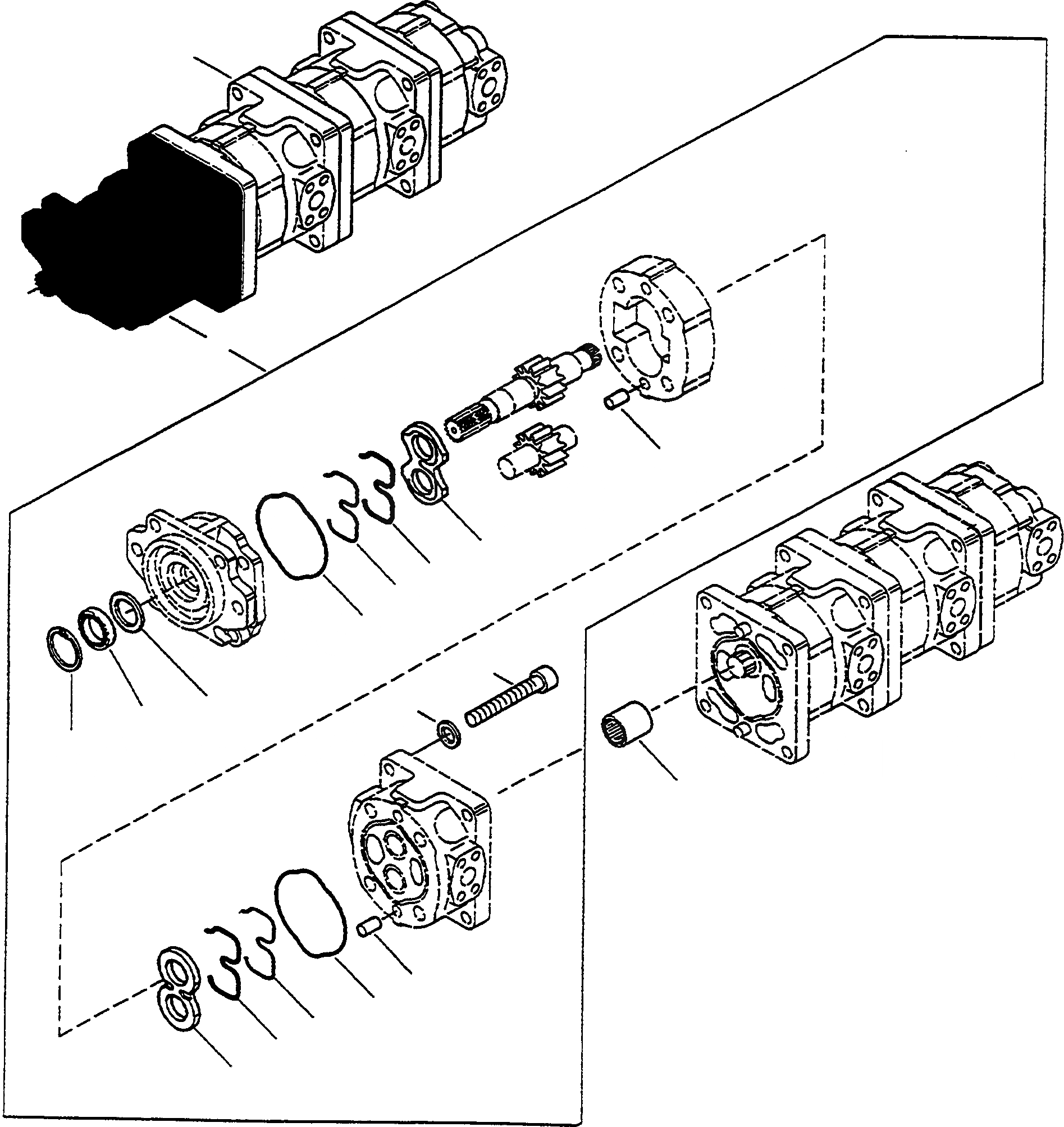 Схема запчастей Komatsu WA380-3 - ГИДРАВЛ-НАСОС НАСОСS ДЛЯ ГИДРАВЛИКА