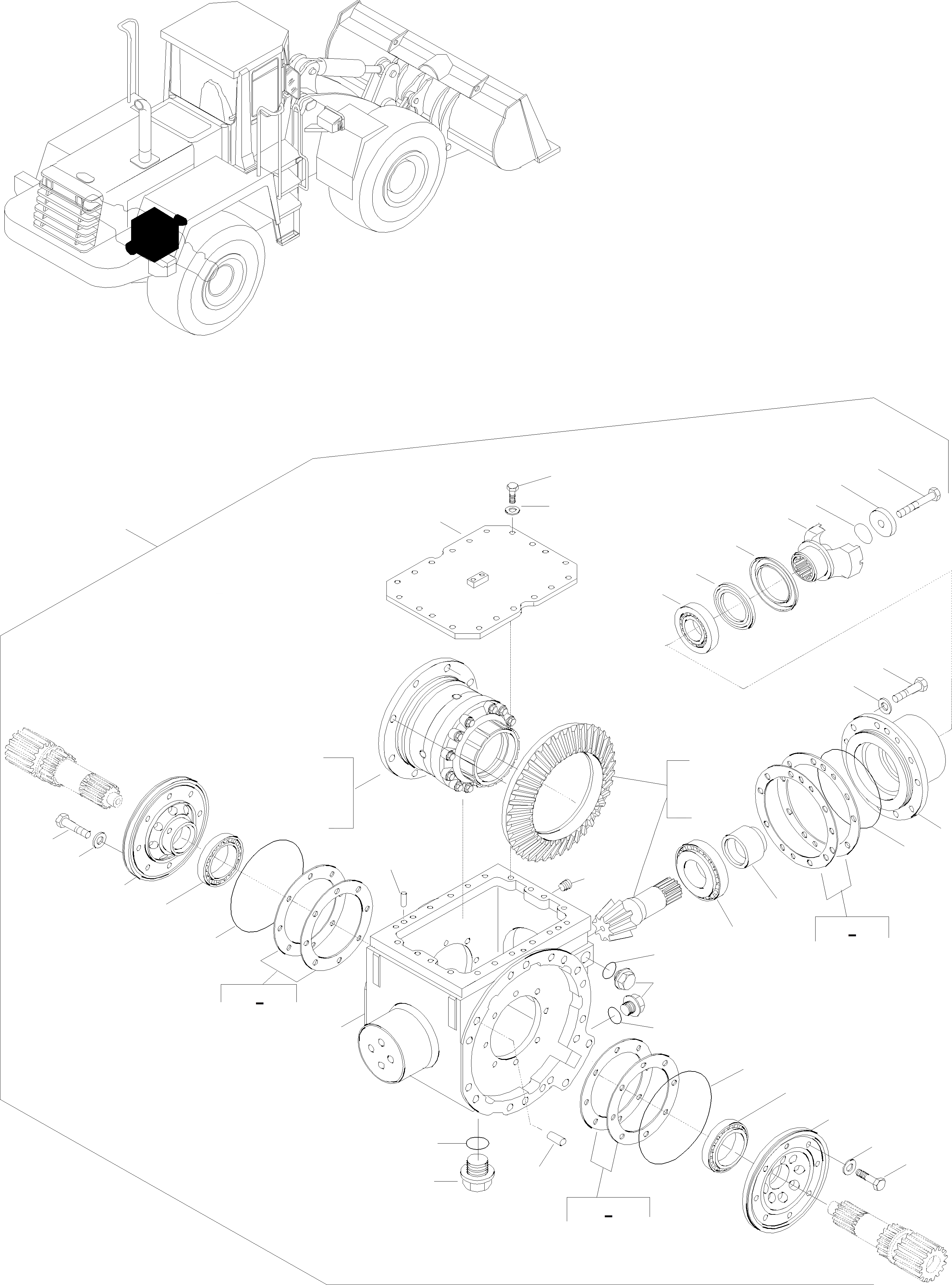Схема запчастей Komatsu WA380-3 - МОСТ INSERT, ЗАДН. МОСТ ЗАДН. МОСТ