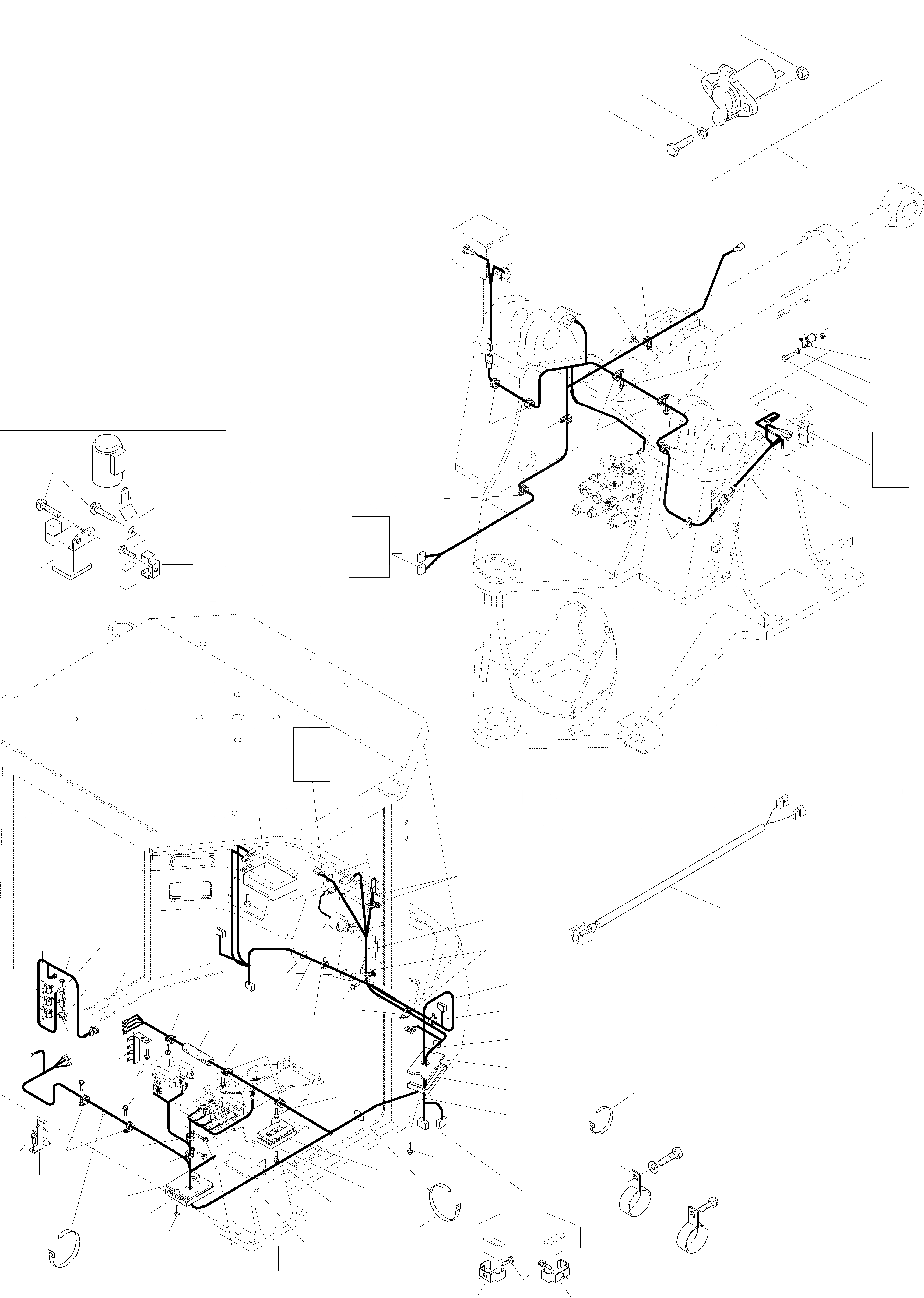Схема запчастей Komatsu WA380-3 - ЭЛЕКТРИЧ. СИСТЕМА, ПЕРЕДН. РАМА ЭЛЕКТРИЧ. СИСТЕМА
