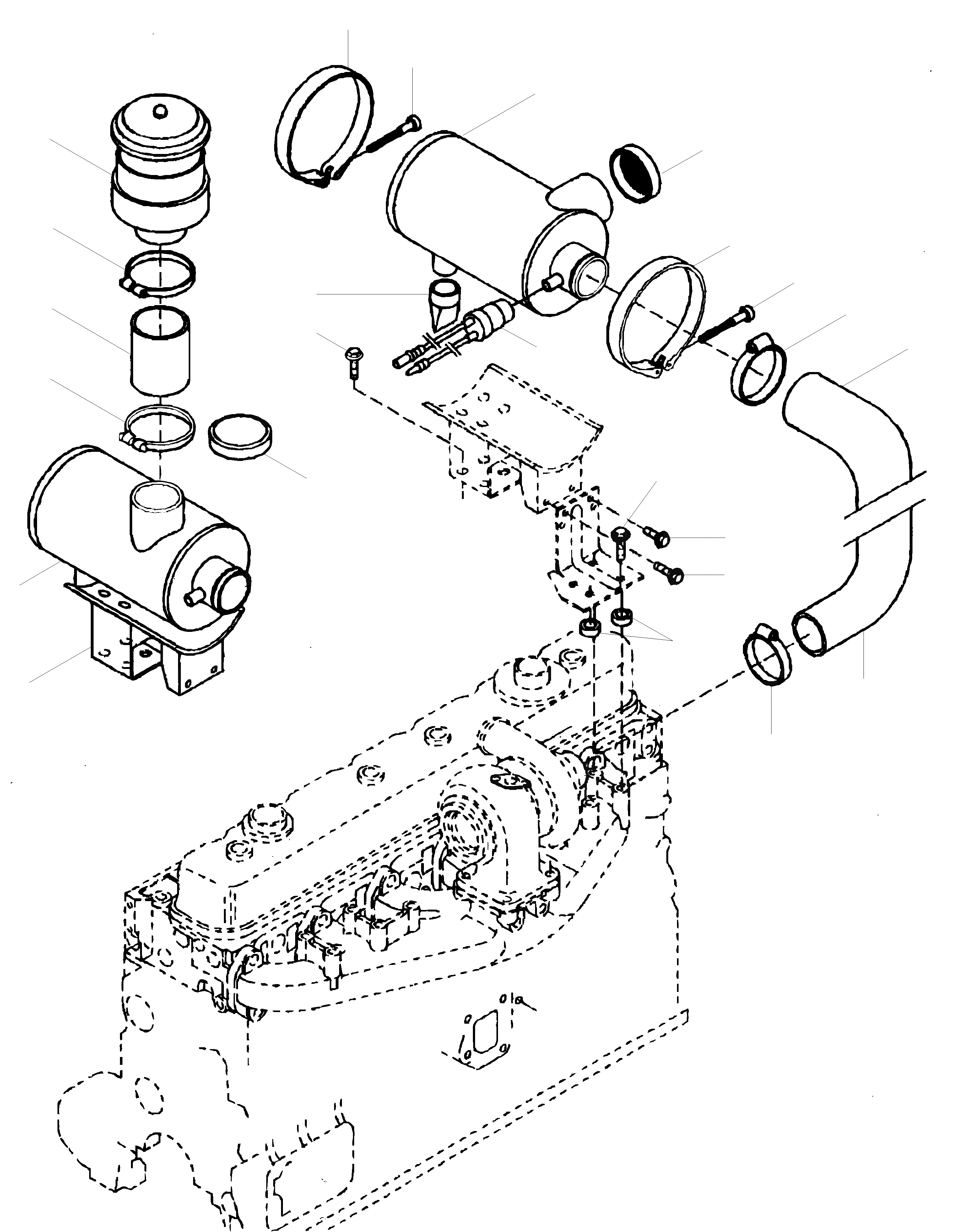 Схема запчастей Komatsu WA380-3 - ВОЗД. ФИЛЬТР. СИСТЕМА, СТАНДАРТН. ДВИГАТЕЛЬ, КРЕПЛЕНИЕ ДВИГАТЕЛЯ