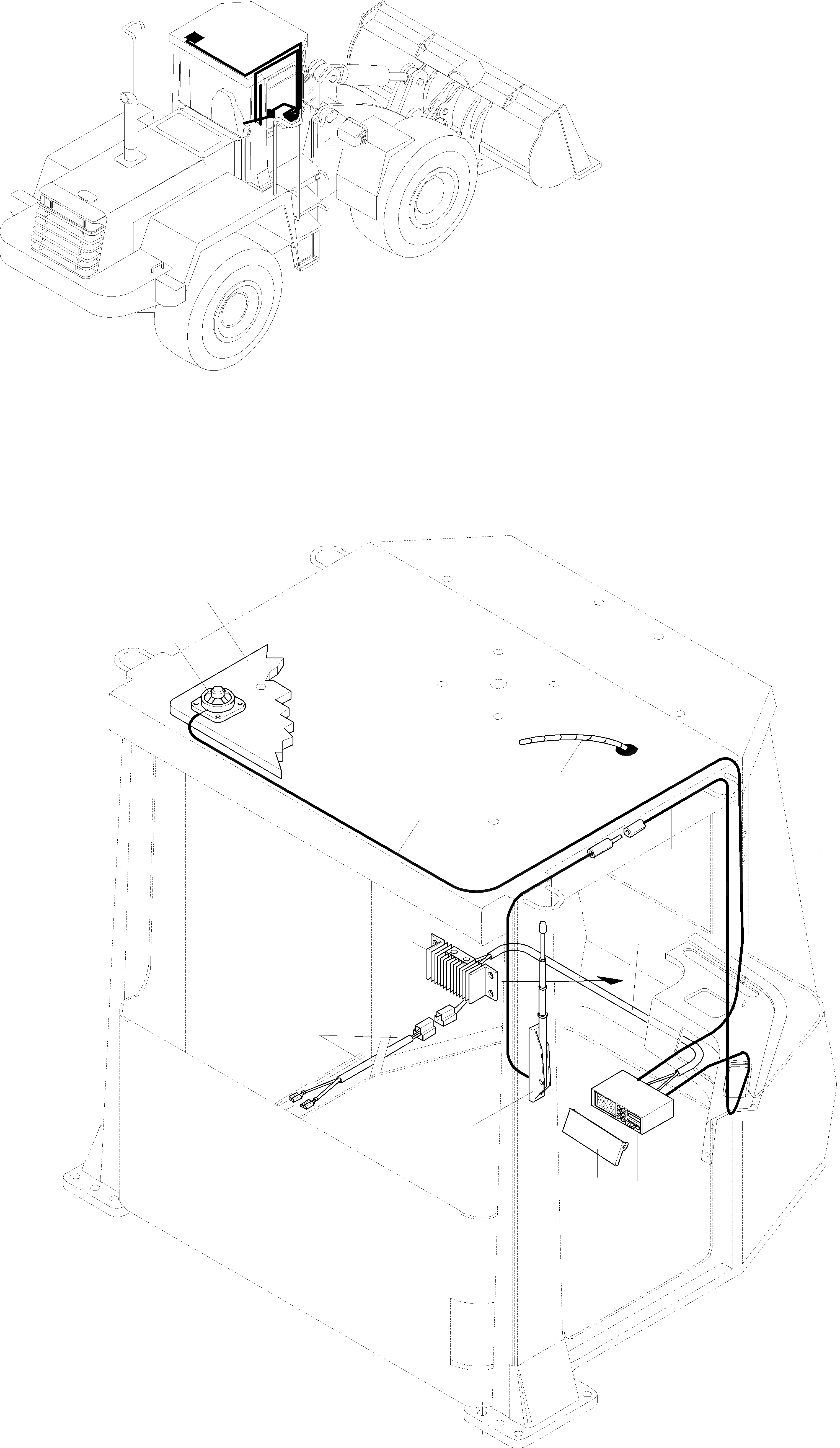 Схема запчастей Komatsu WA380-3 - РАДИО ЭЛЕКТРИЧ. СИСТЕМА