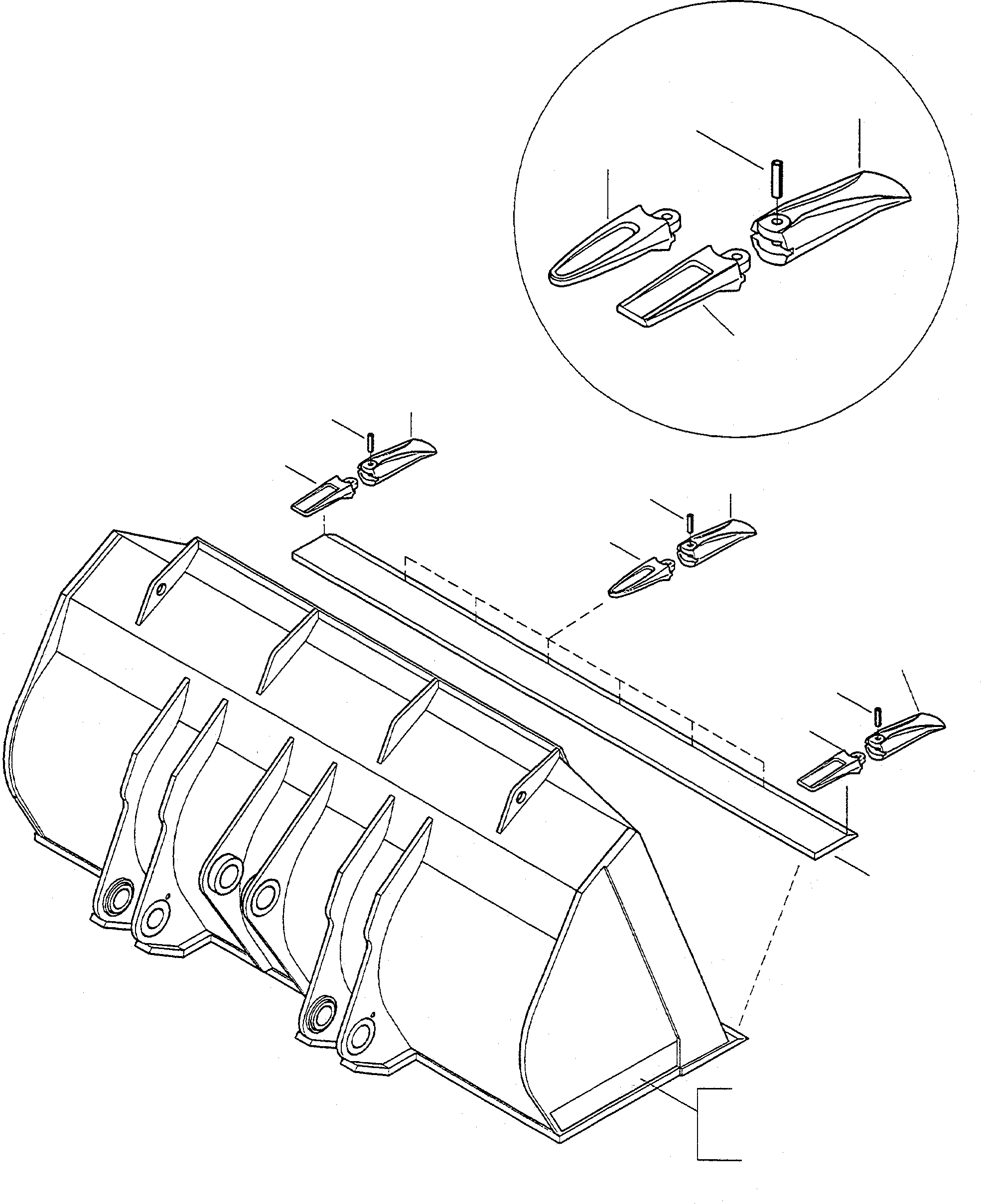 Схема запчастей Komatsu WA380-3 - КОВШ ОБОРУД-Е