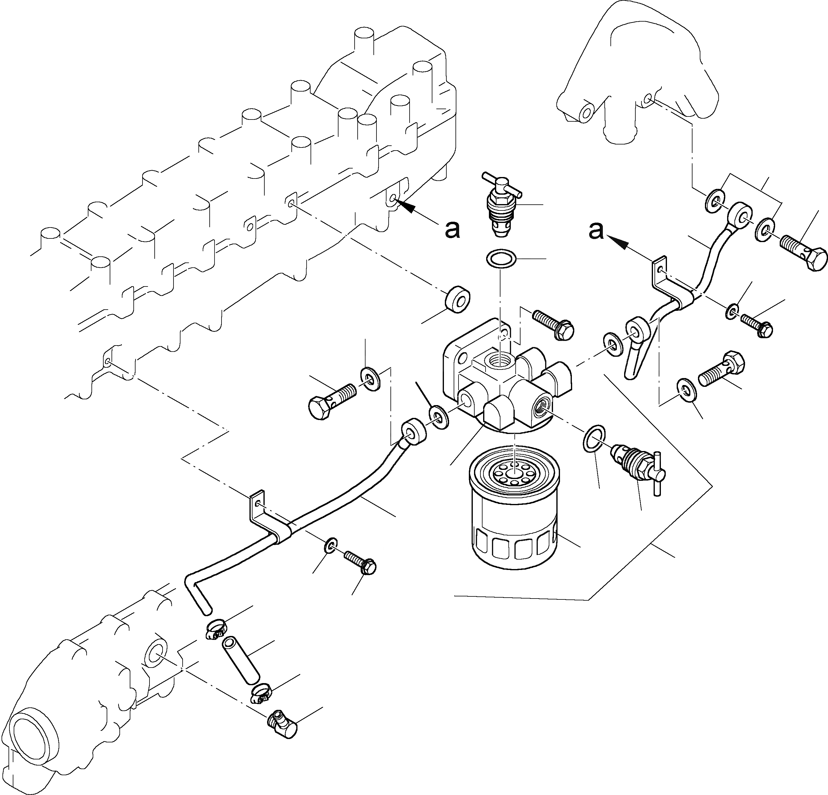 Схема запчастей Komatsu WA380-3 - ОХЛАЖД-Е ВОДН. PIPES СИСТЕМА ОХЛАЖДЕНИЯ