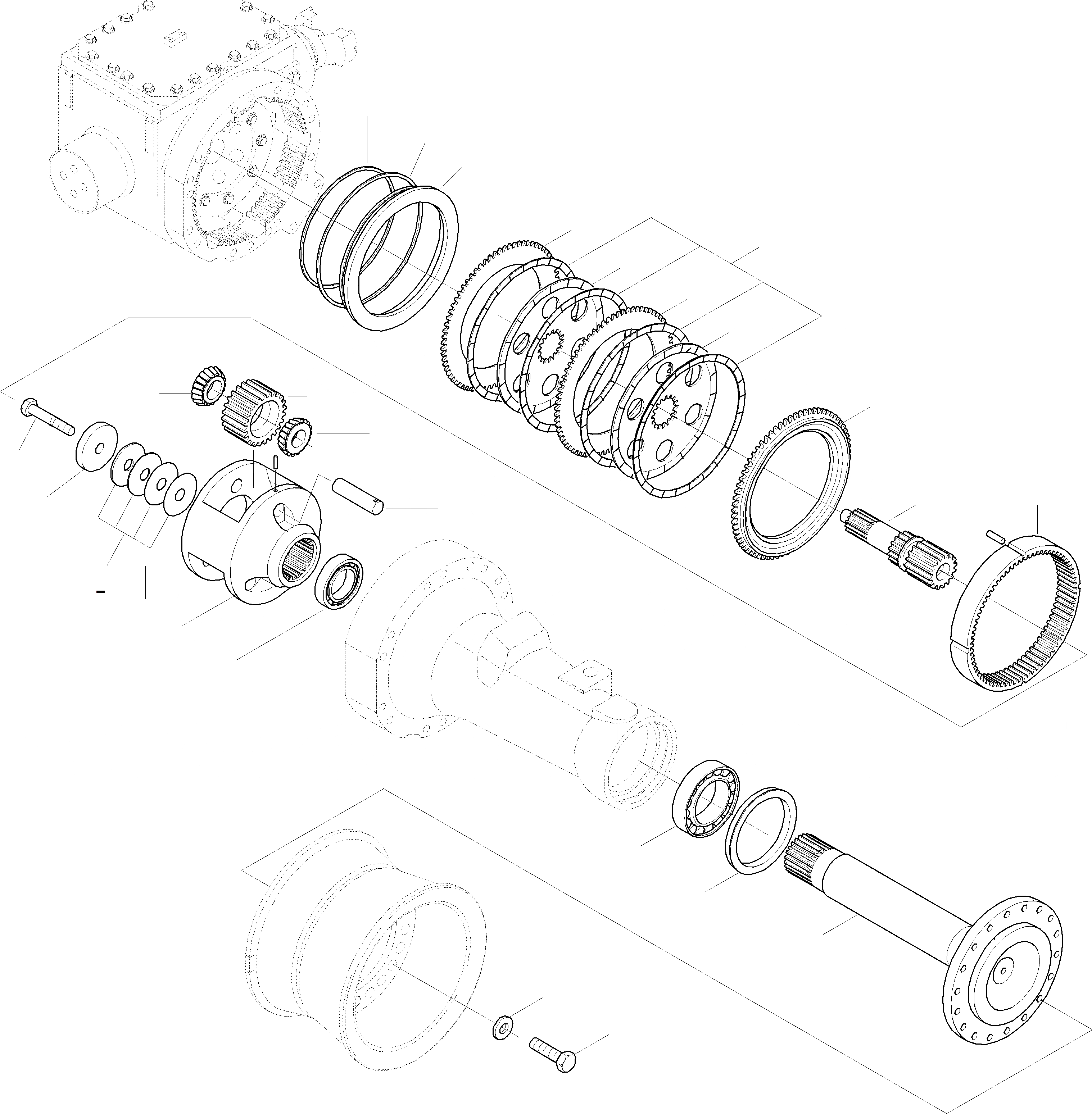 Схема запчастей Komatsu WA380-3 active - ТОРМОЗ. ЗАДН. МОСТ