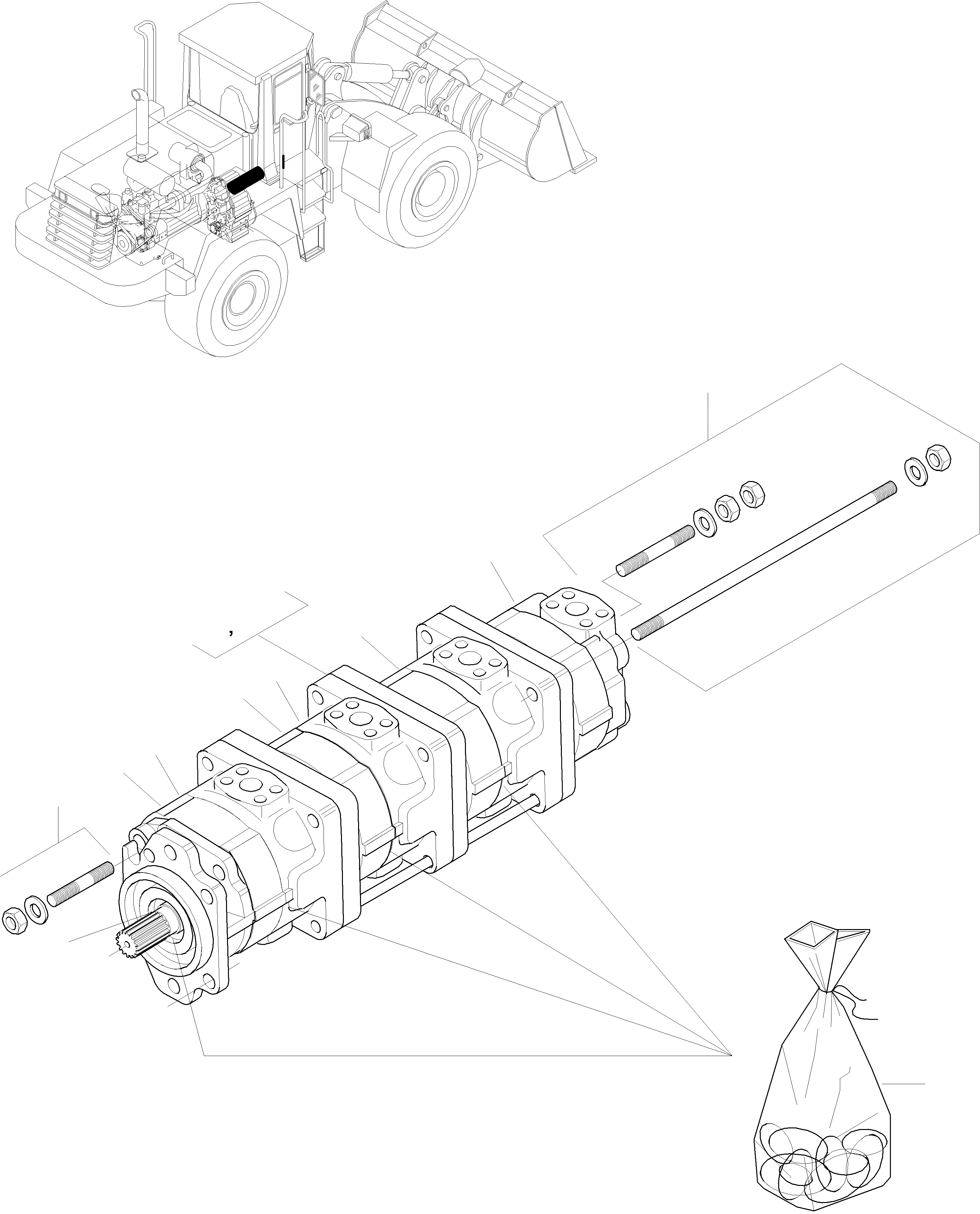 Схема запчастей Komatsu WA380-3 active - ГИДРАВЛ-НАСОС ГИДРАВЛИКА