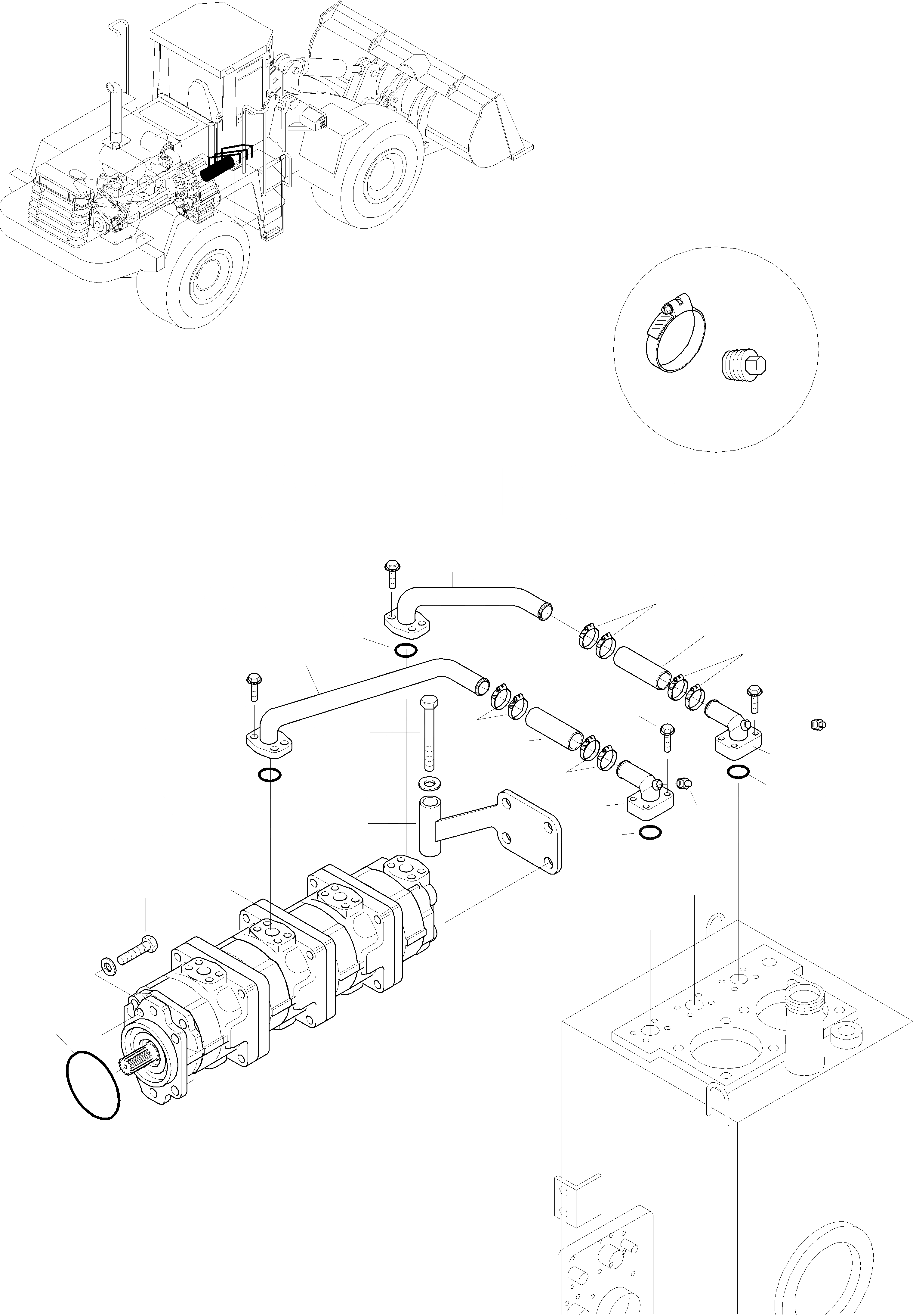 Схема запчастей Komatsu WA380-3 active - НАСОСS ДЛЯ ГИДРАВЛИКА ГИДРАВЛИКА