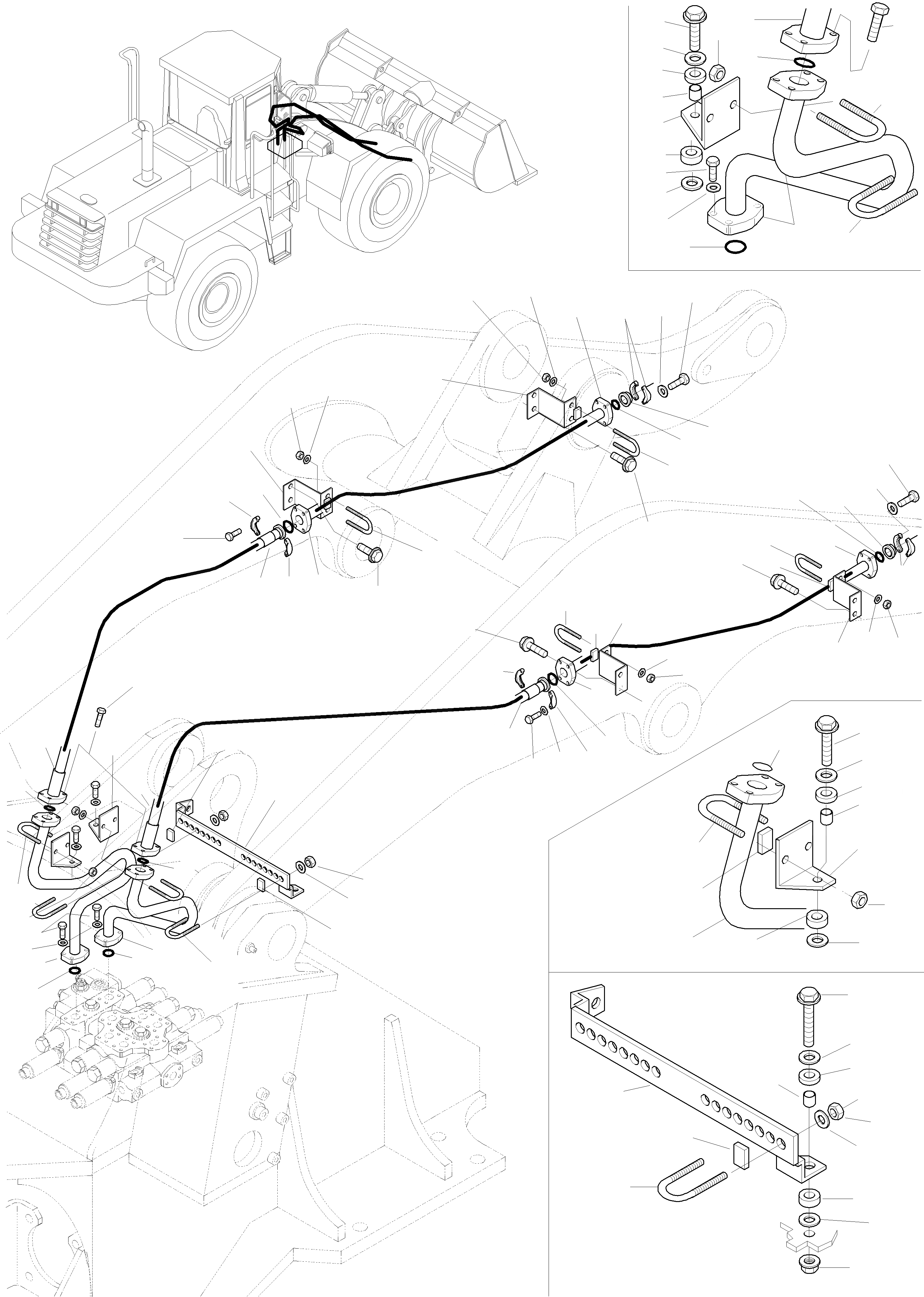 Схема запчастей Komatsu WA380-3 active - ТРУБЫS ДЛЯ АКСЕССУАРЫ ОБОРУД-Е ГИДРАВЛИКА