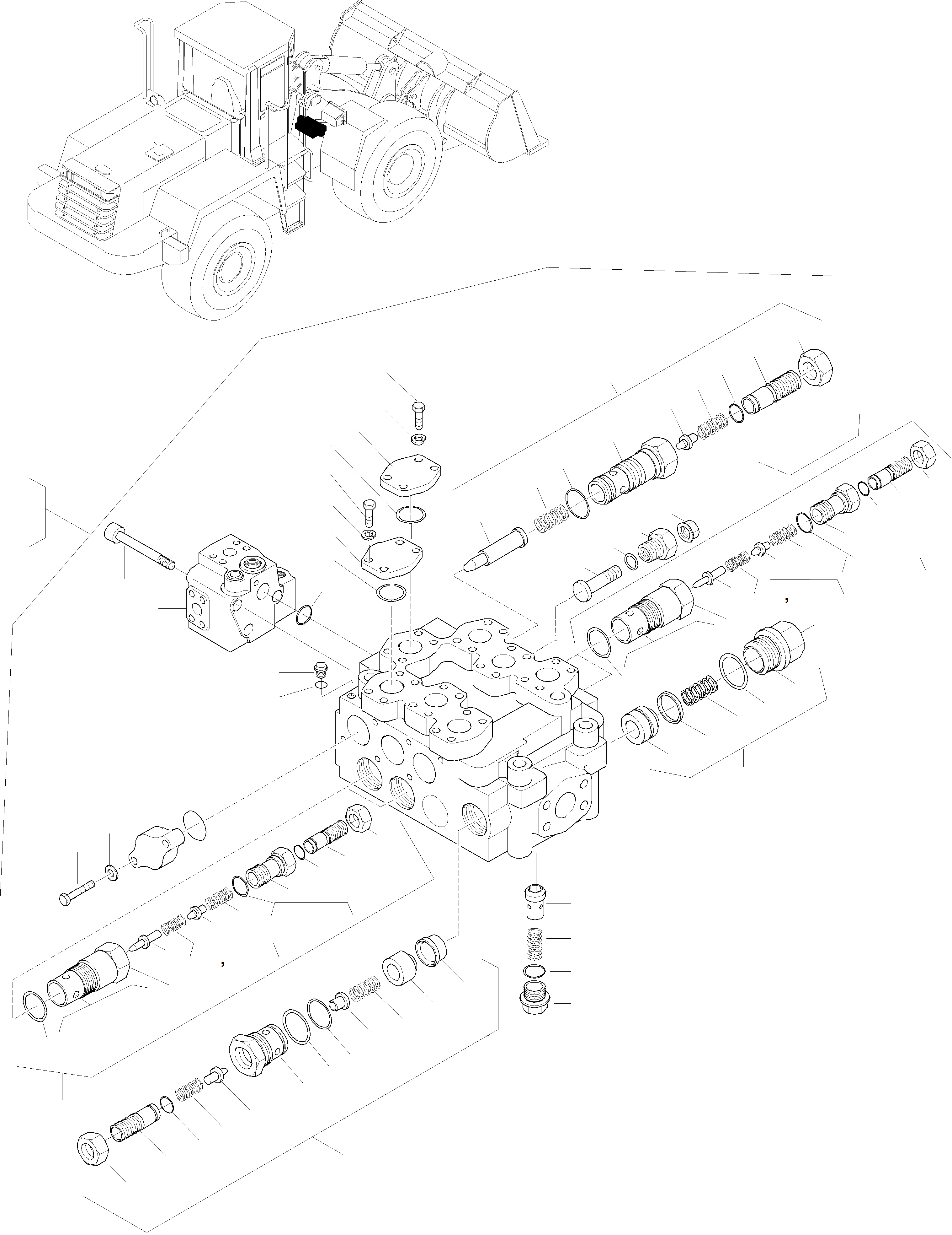 Схема запчастей Komatsu WA380-3 active - УПРАВЛЯЮЩ. КЛАПАН ГИДРАВЛИКА