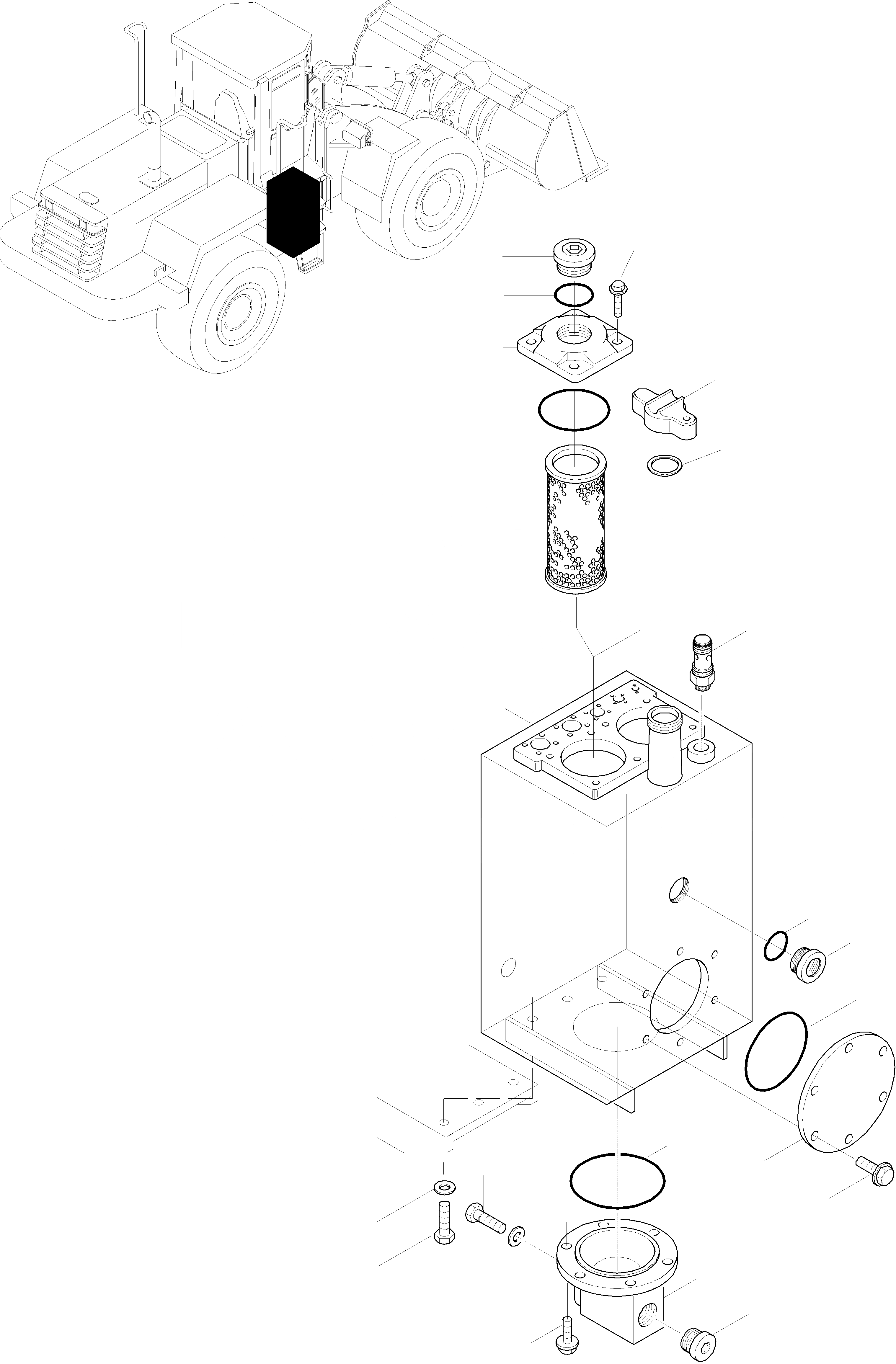 Схема запчастей Komatsu WA380-3 active - МАСЛ. БАК ГИДРАВЛИКА