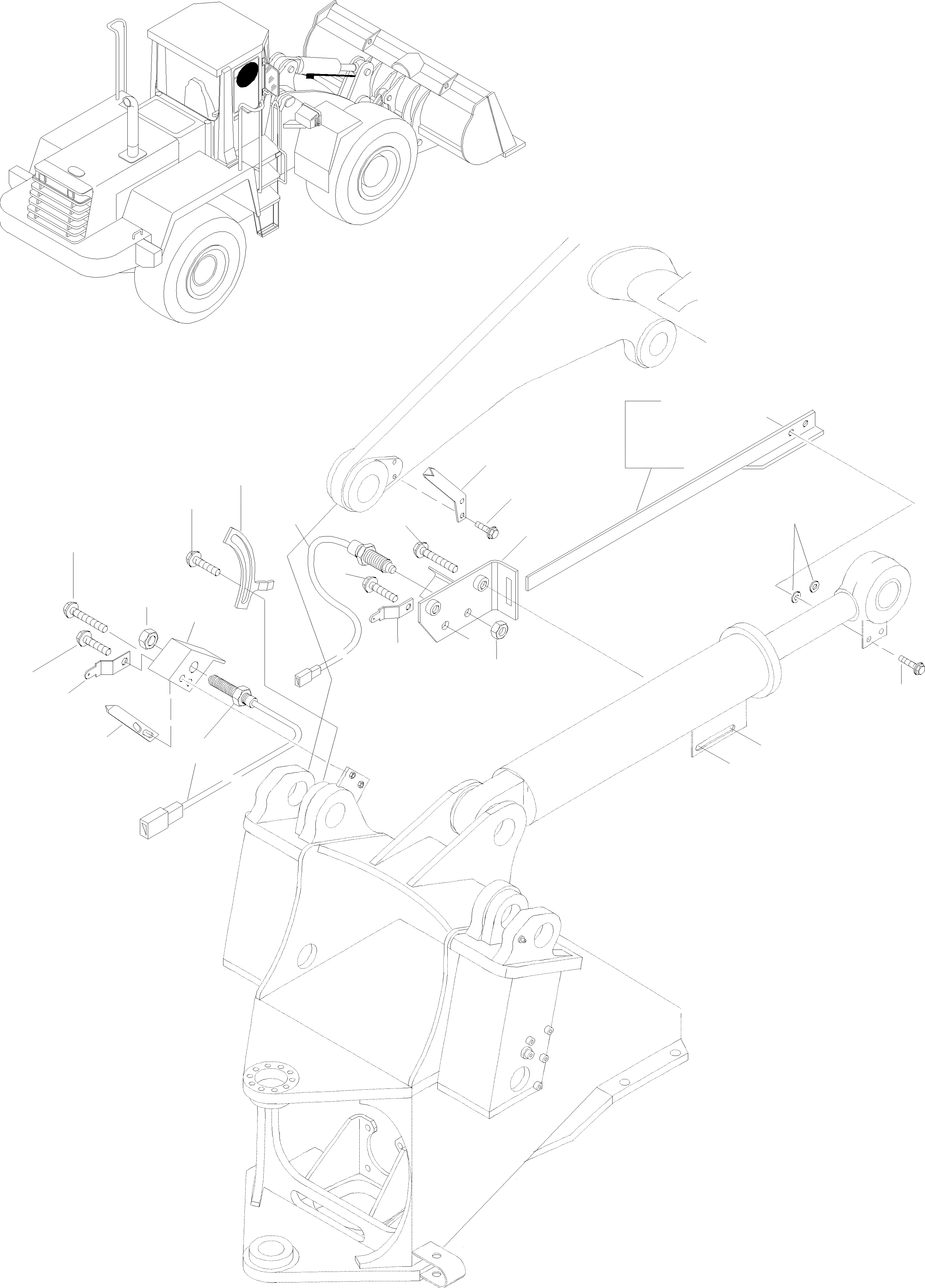 Схема запчастей Komatsu WA380-3 active - КОВШ POSITION ИНДИКАТОР, LIFT ОГРАНИЧИТЕЛЬ ОБОРУД-Е