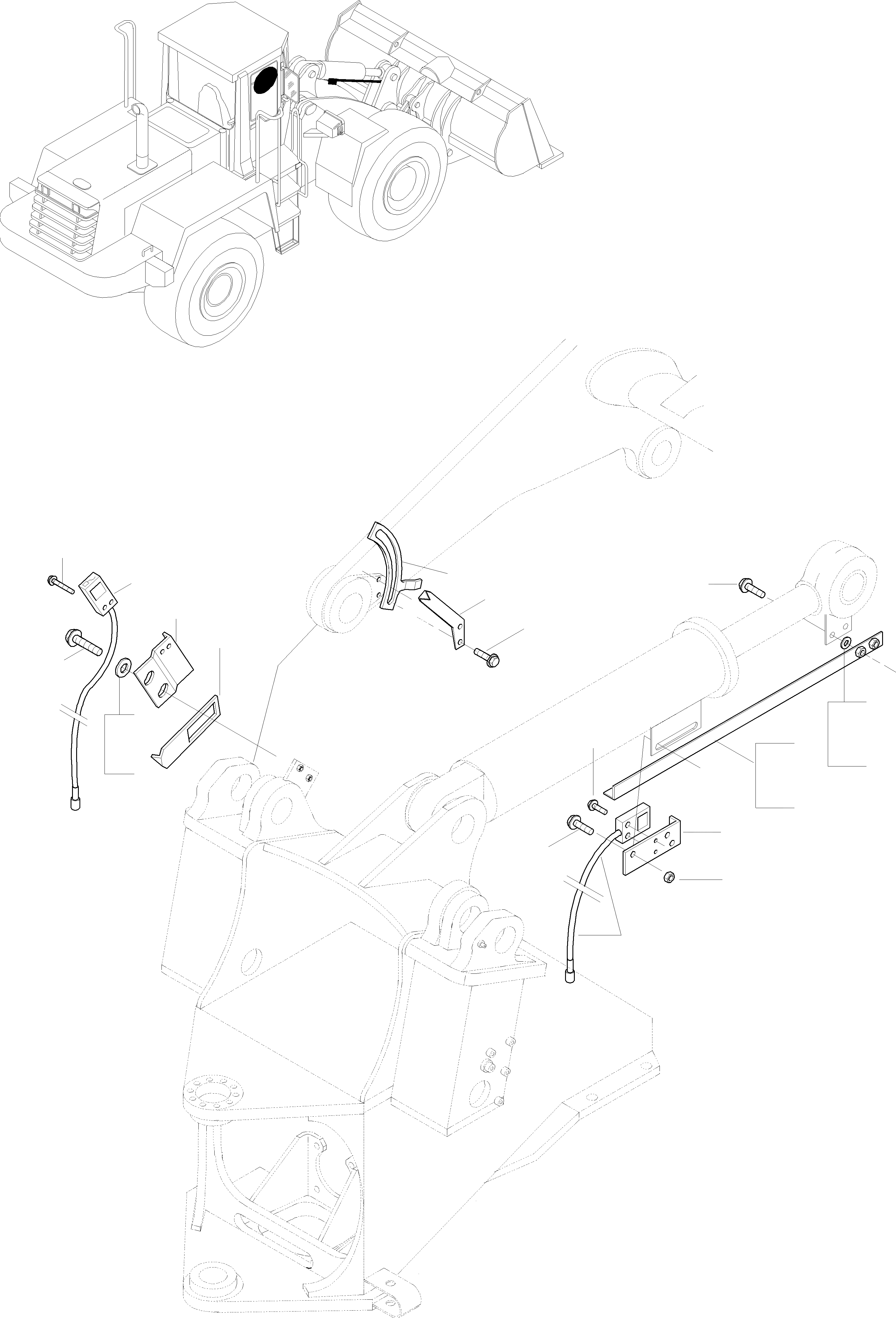 Схема запчастей Komatsu WA380-3 active - КОВШ POSITION ИНДИКАТОР, LIFT ОГРАНИЧИТЕЛЬ ОБОРУД-Е