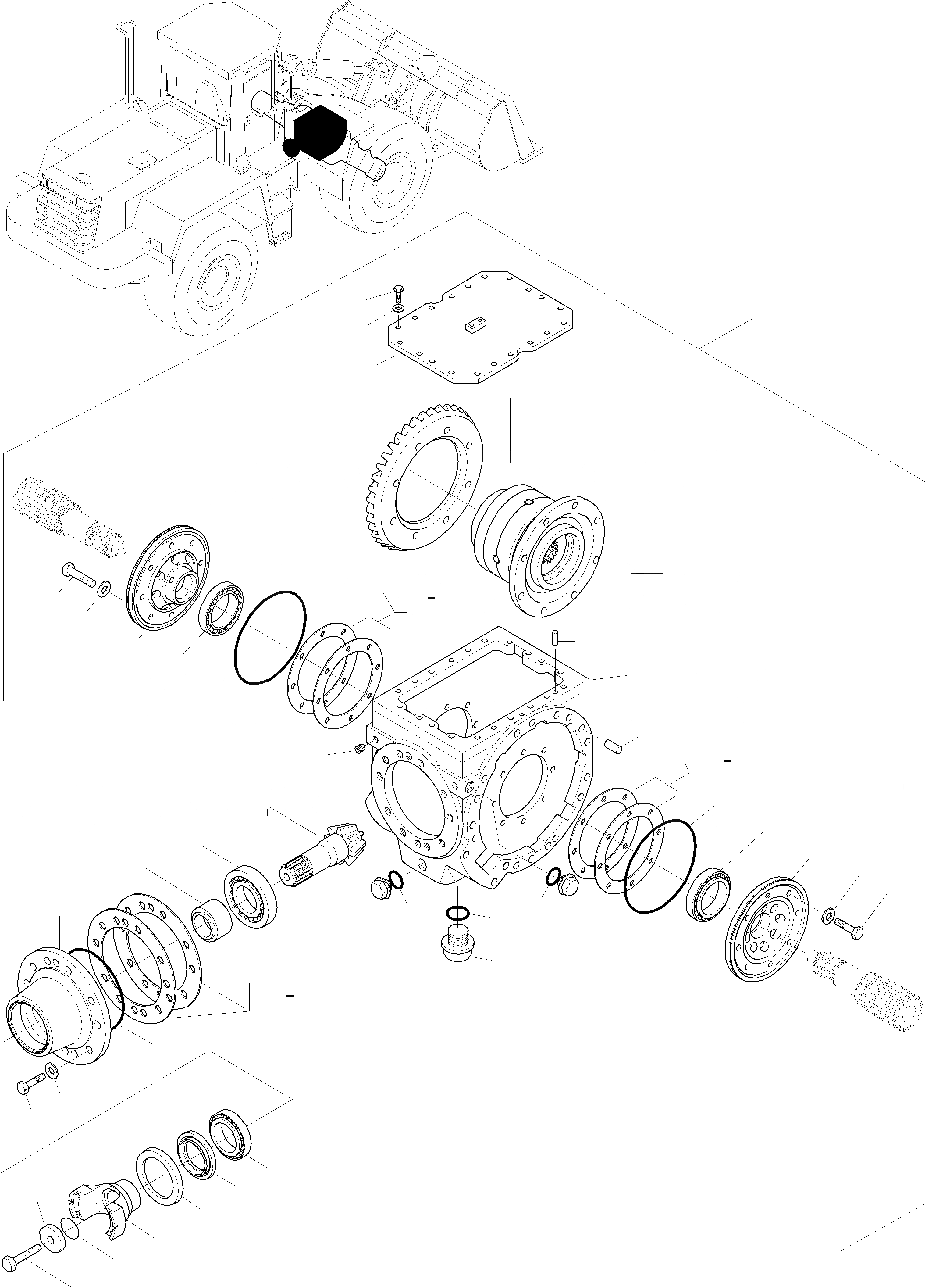 Схема запчастей Komatsu WA380-3 active - МОСТ INSERT, ПЕРЕДНИЙ МОСТ 8 ПЕРЕДНИЙ МОСТ