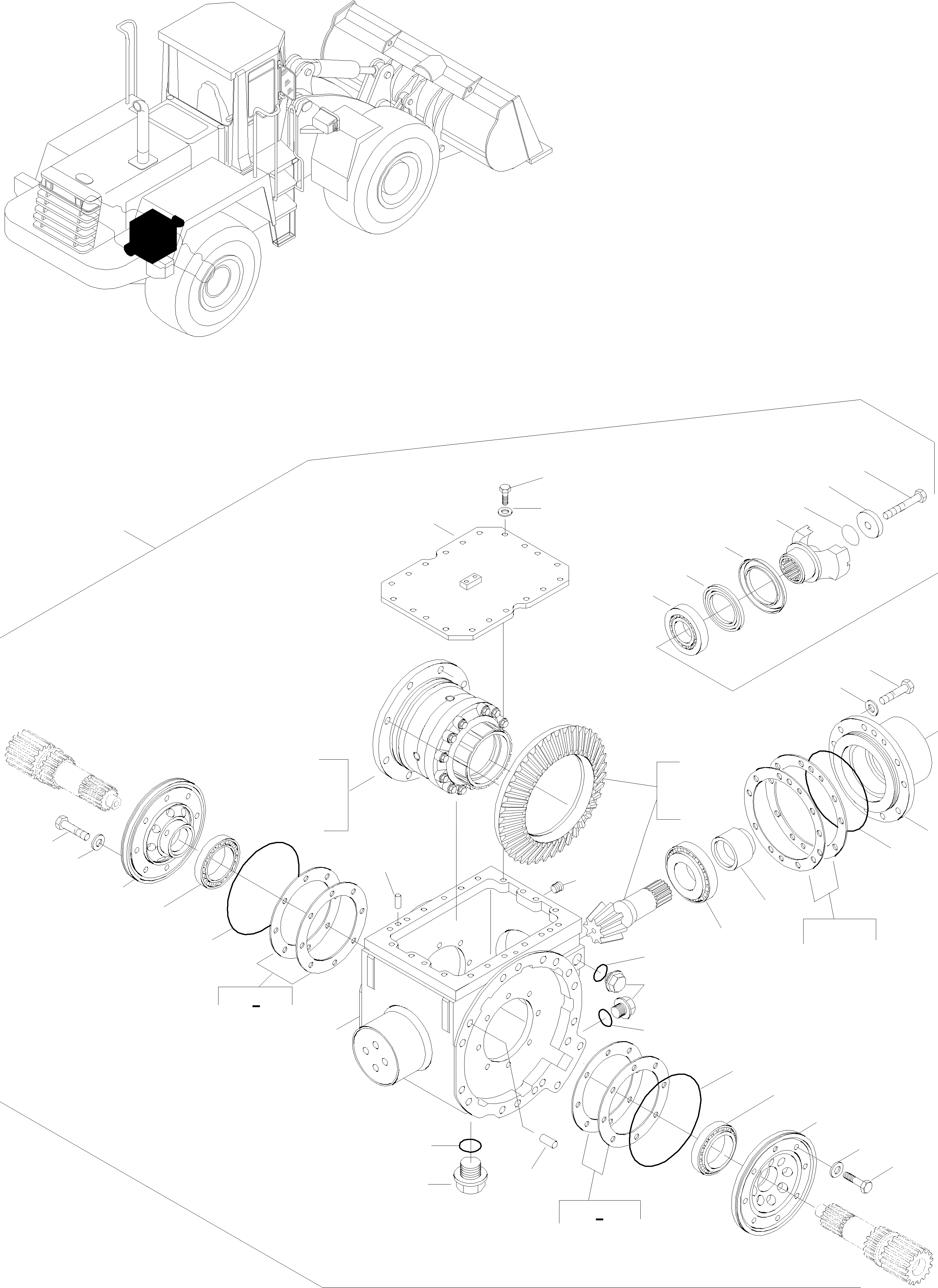 Схема запчастей Komatsu WA380-3 active - МОСТ INSERT, ЗАДН. МОСТ ЗАДН. МОСТ