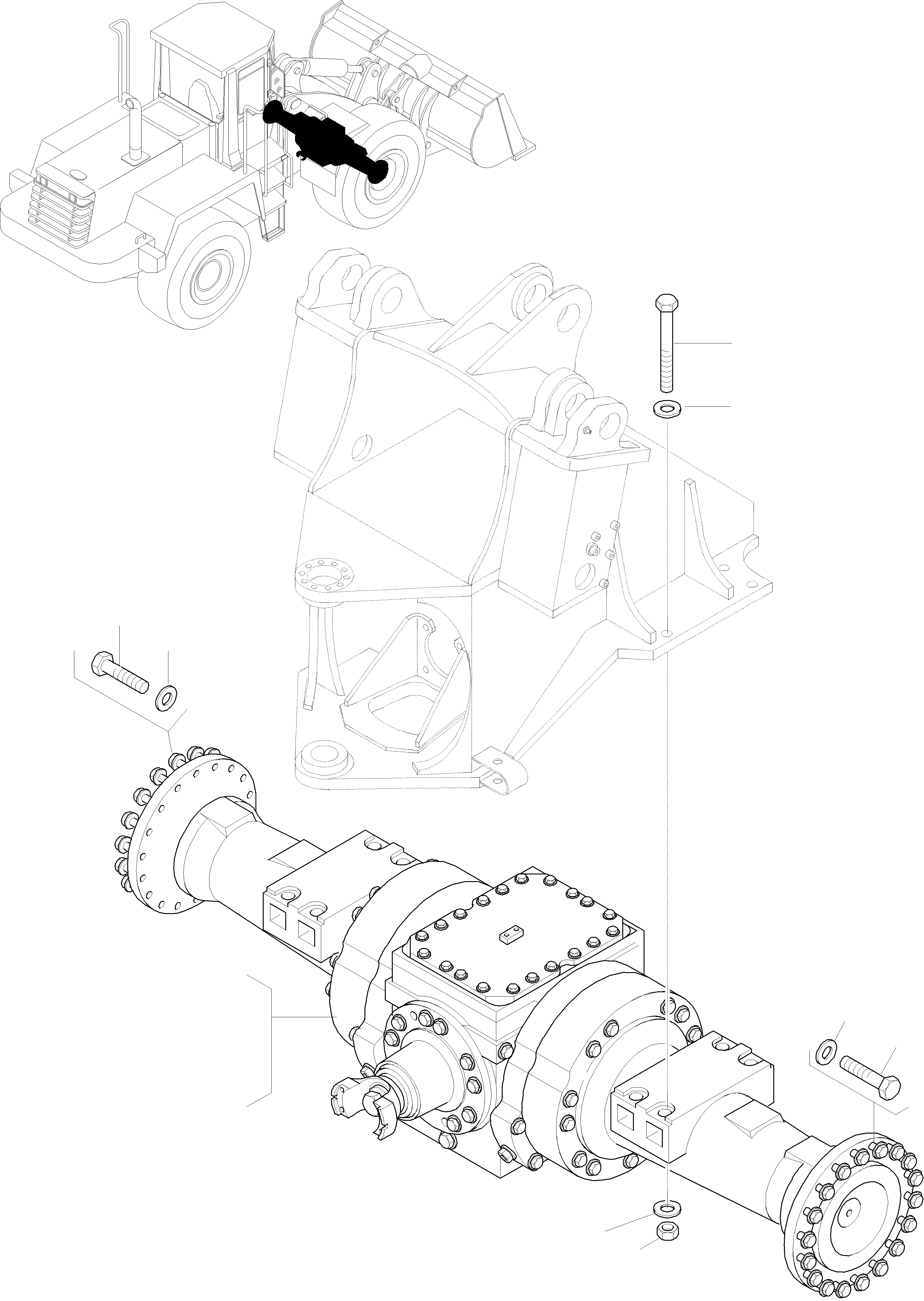 Схема запчастей Komatsu WA380-3 active - ПЕРЕДНИЙ МОСТ 8 ПЕРЕДНИЙ МОСТ
