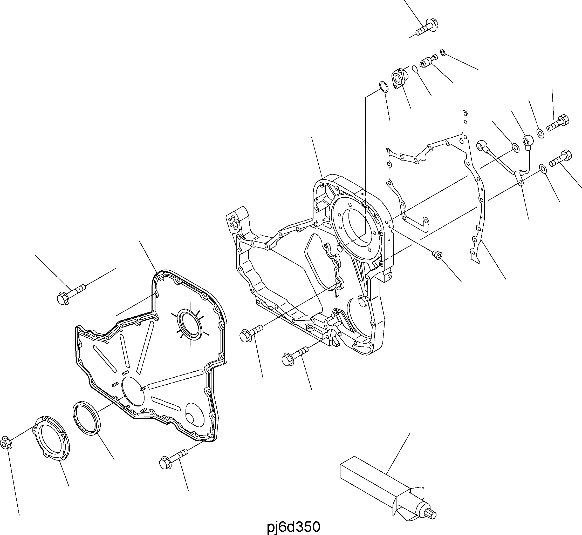 Схема запчастей Komatsu WA380-5 - ПЕРЕДН. COVER AA ДВИГАТЕЛЬ