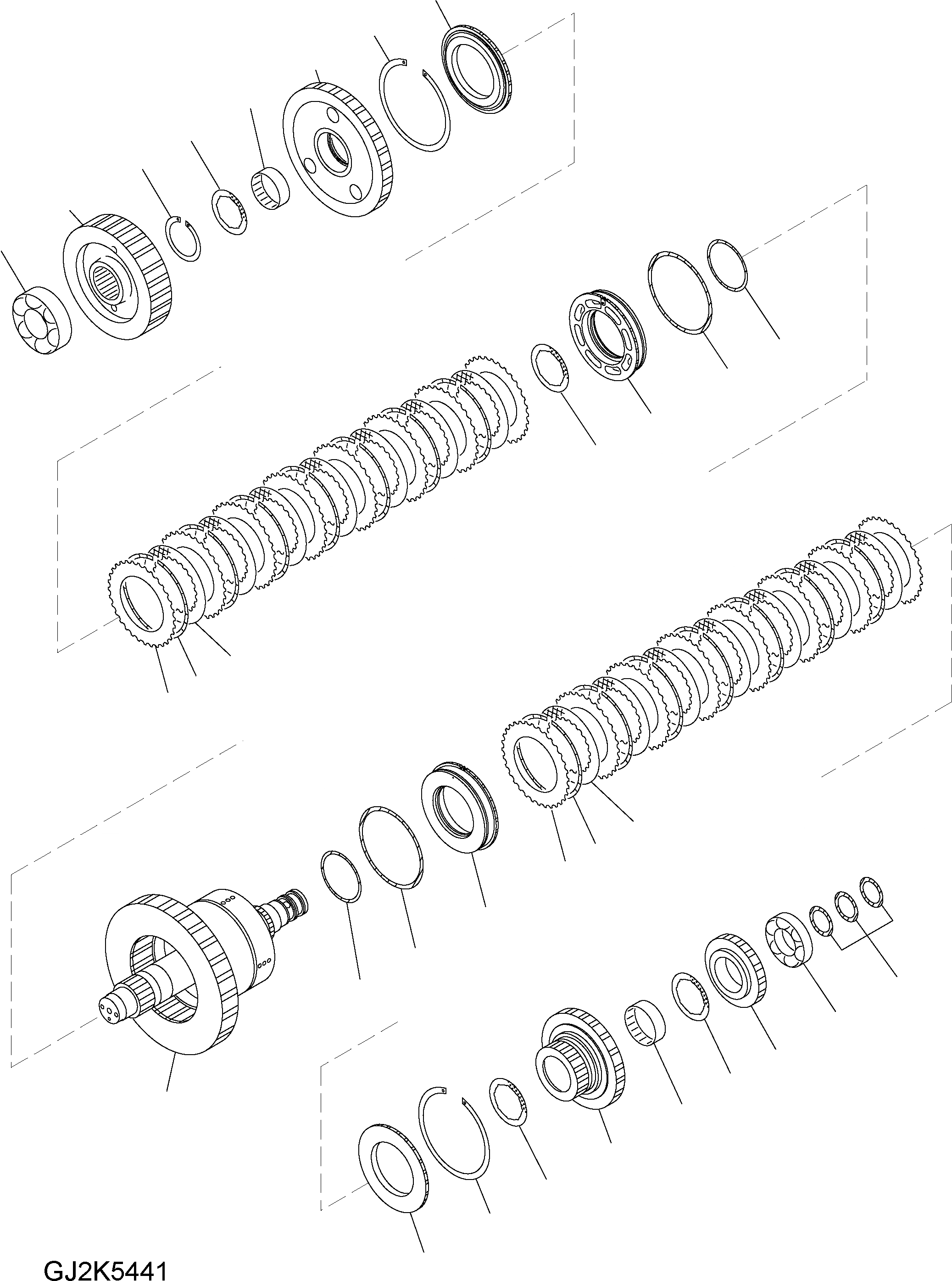 Схема запчастей Komatsu WA380-5 - ТРАНСМИССИЯ (2 И 3 МУФТА) (FROM TM SN: ) F ТРАНСМИССИЯ