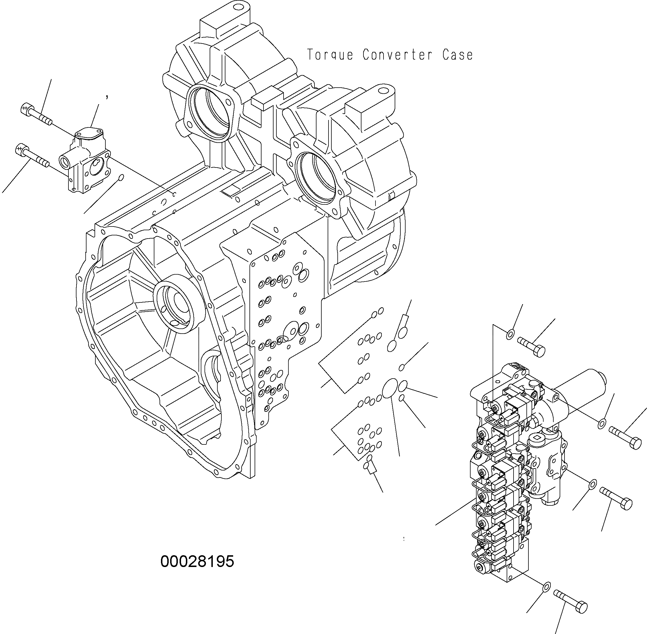 Схема запчастей Komatsu WA380-5 - ТРАНСМИССИЯ (УПРАВЛЯЮЩ. КЛАПАН И КРЕПЛЕНИЕ) F ТРАНСМИССИЯ