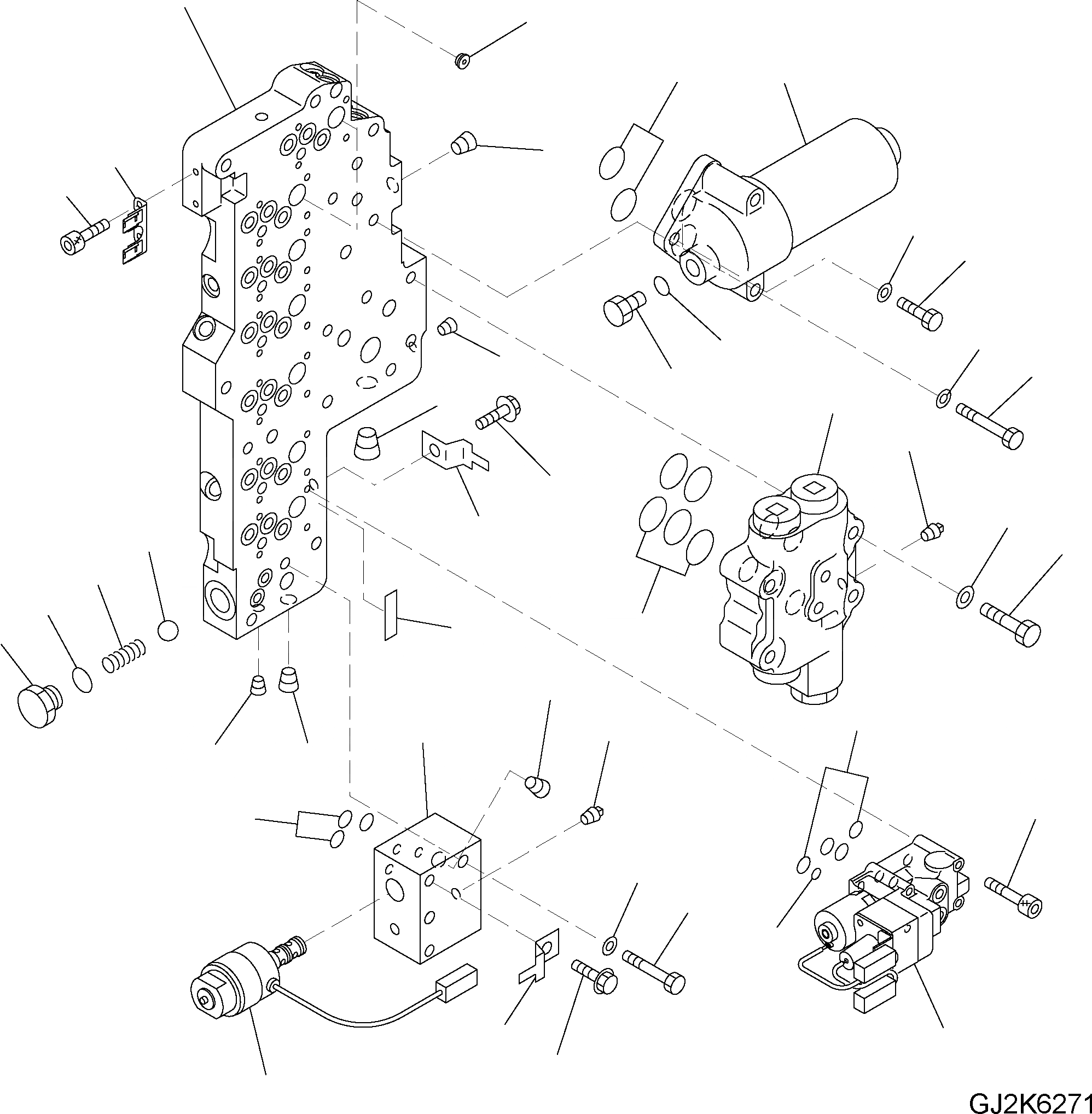 Схема запчастей Komatsu WA380-5 - ТРАНСМИССИЯ ОСНОВН. КЛАПАН (С БЛОКИР.-UP) F ТРАНСМИССИЯ