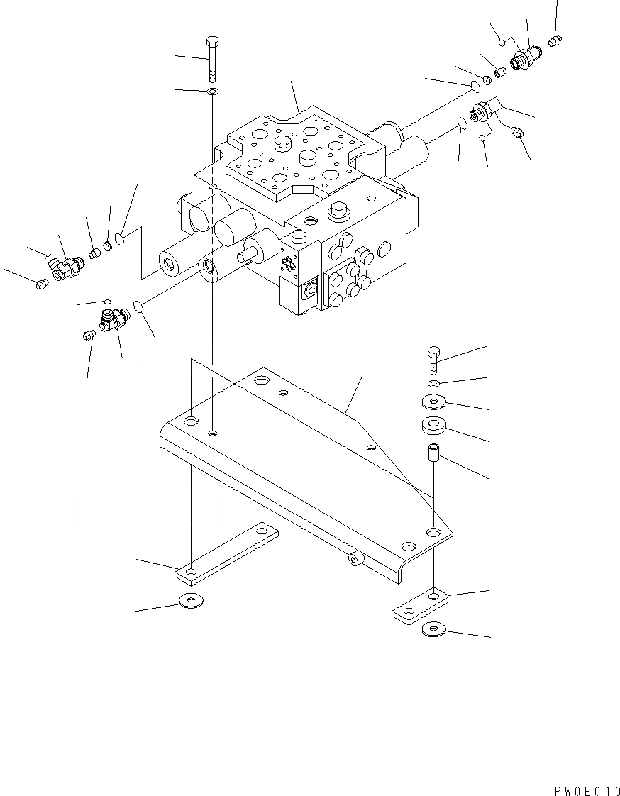 Схема запчастей Komatsu WA380-5 - ОСНОВН. КЛАПАН (С КЛАПАН PPC) H ГИДРАВЛИКА