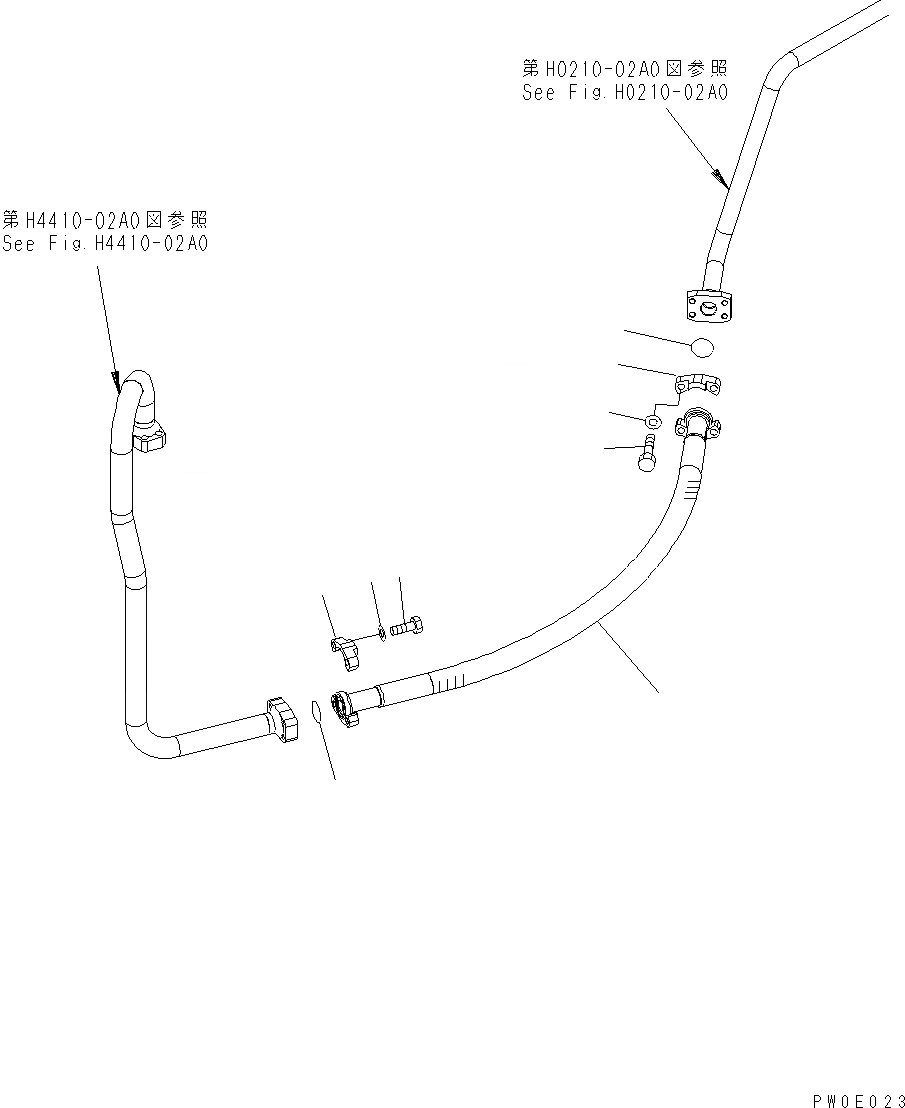 Схема запчастей Komatsu WA380-5 - ГИДРОЛИНИЯ (ПЕРЕКЛЮЧАТЕЛЬ НАСОС - ОТСЕКАЮЩ. КЛАПАН) H ГИДРАВЛИКА