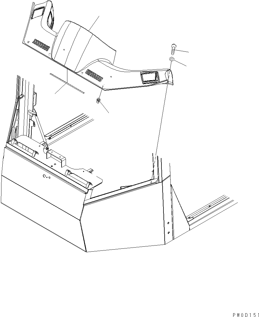 Схема запчастей Komatsu WA380-5 - КАБИНА ROPS (КАБИНА ACCESSARY) K OPERATORґS ОБСТАНОВКА И СИСТЕМА УПРАВЛЕНИЯ