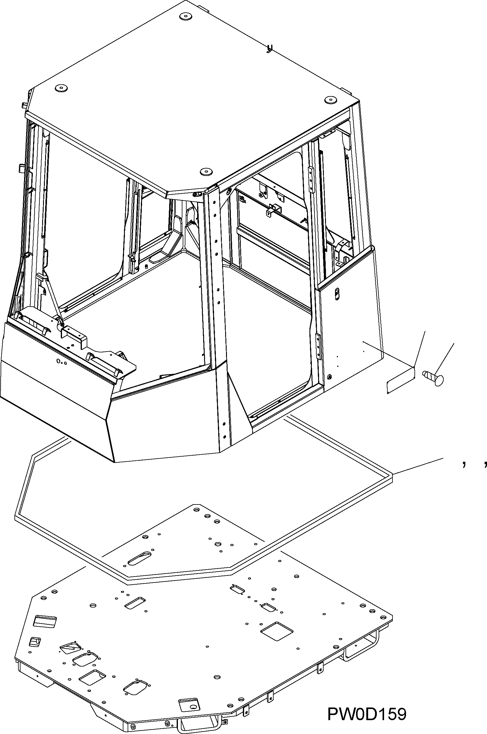 Схема запчастей Komatsu WA380-5 - КАБИНА ROPS (ТИП ПЛАСТИНА И УПЛОТНЕНИЕ) K OPERATORґS ОБСТАНОВКА И СИСТЕМА УПРАВЛЕНИЯ