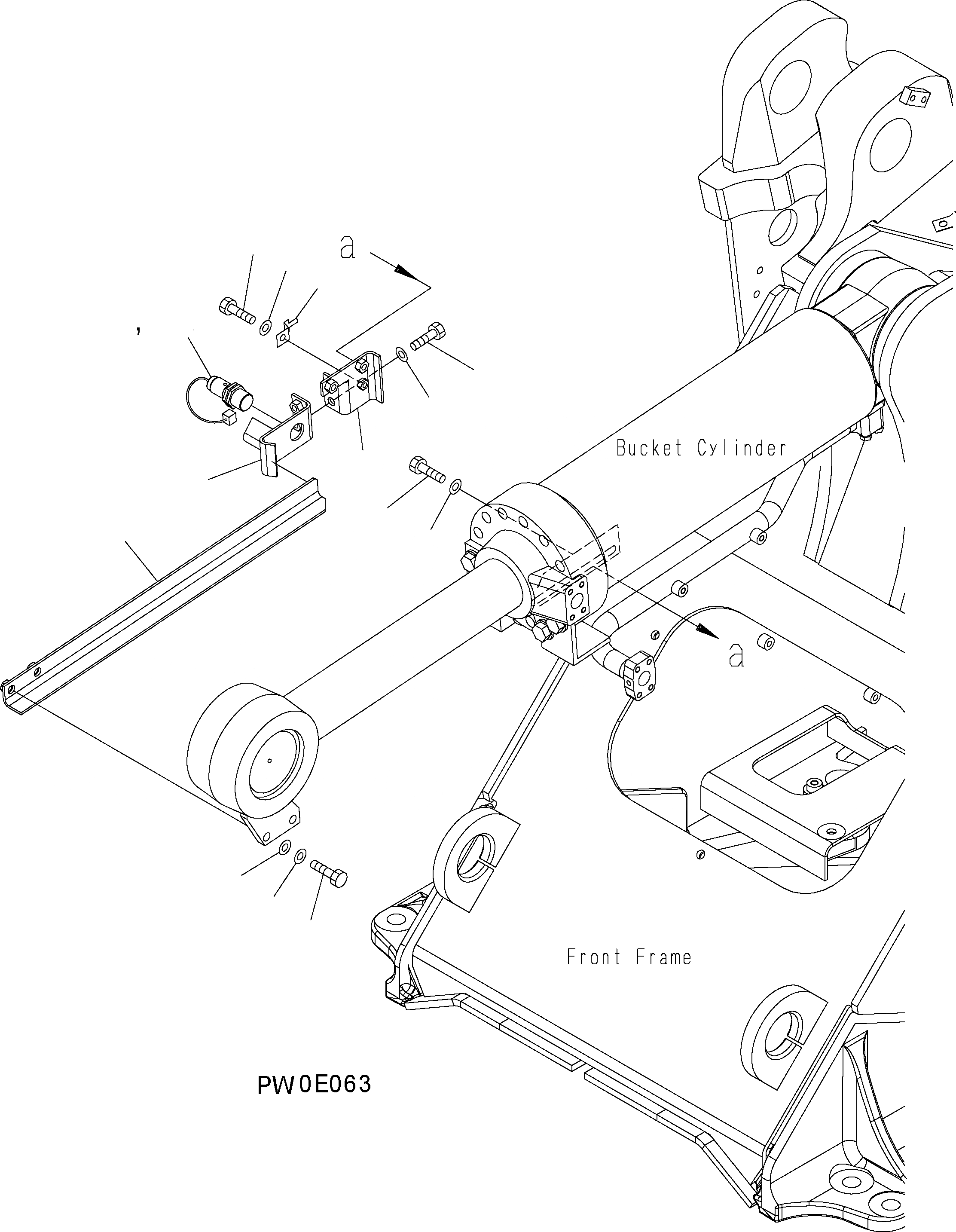 Схема запчастей Komatsu WA380-5 - КОВШ ПОЗИЦИОНЕР K OPERATORґS ОБСТАНОВКА И СИСТЕМА УПРАВЛЕНИЯ