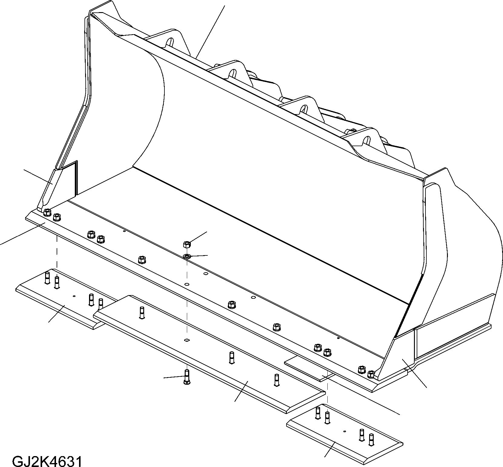 Схема запчастей Komatsu WA380-5 - КОВШ .M (ТИП D) (W BOC) T РАБОЧЕЕ ОБОРУДОВАНИЕ