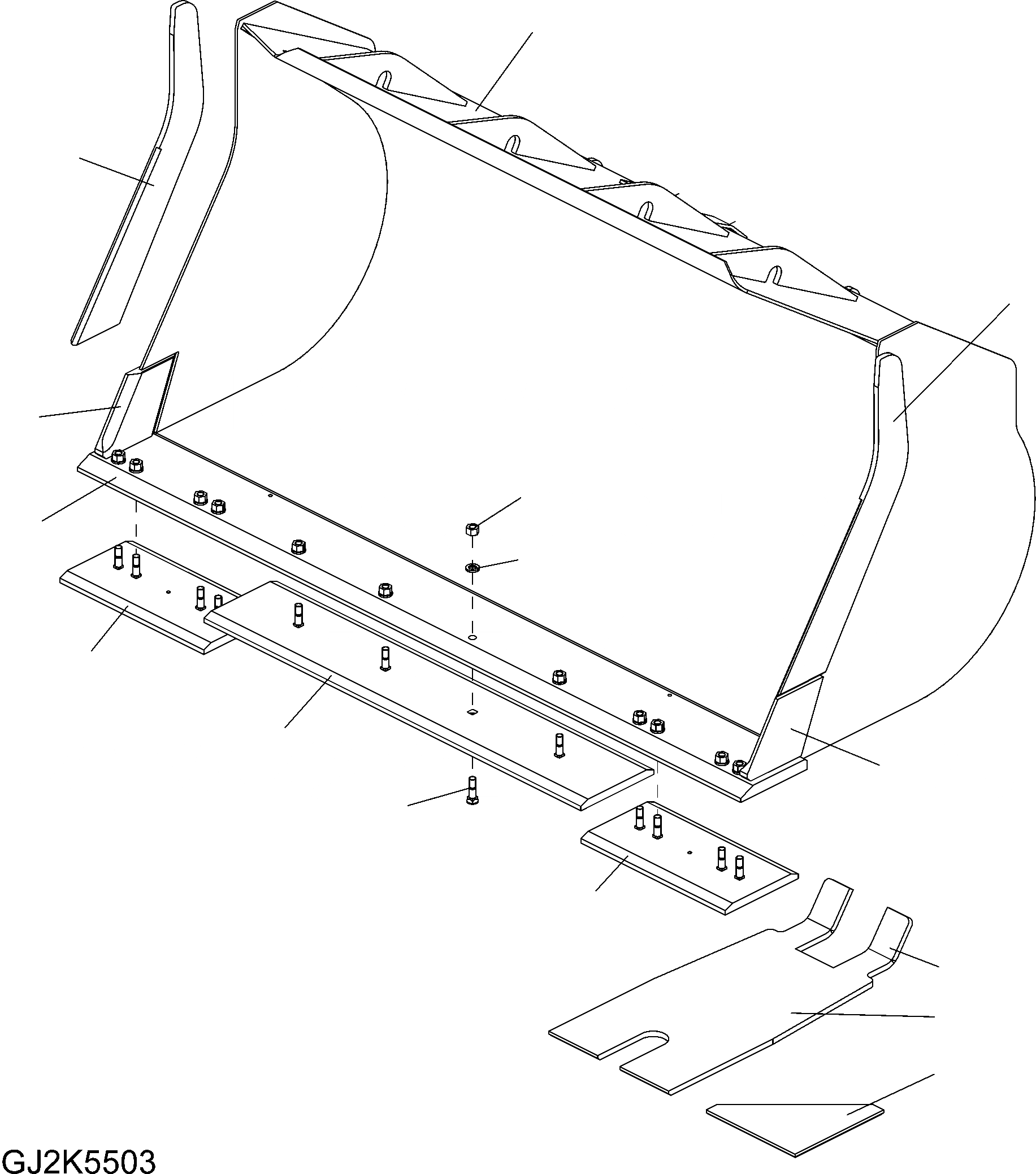 Схема запчастей Komatsu WA380-5 - КОВШ .M (ТИП C) (W BOC) T РАБОЧЕЕ ОБОРУДОВАНИЕ