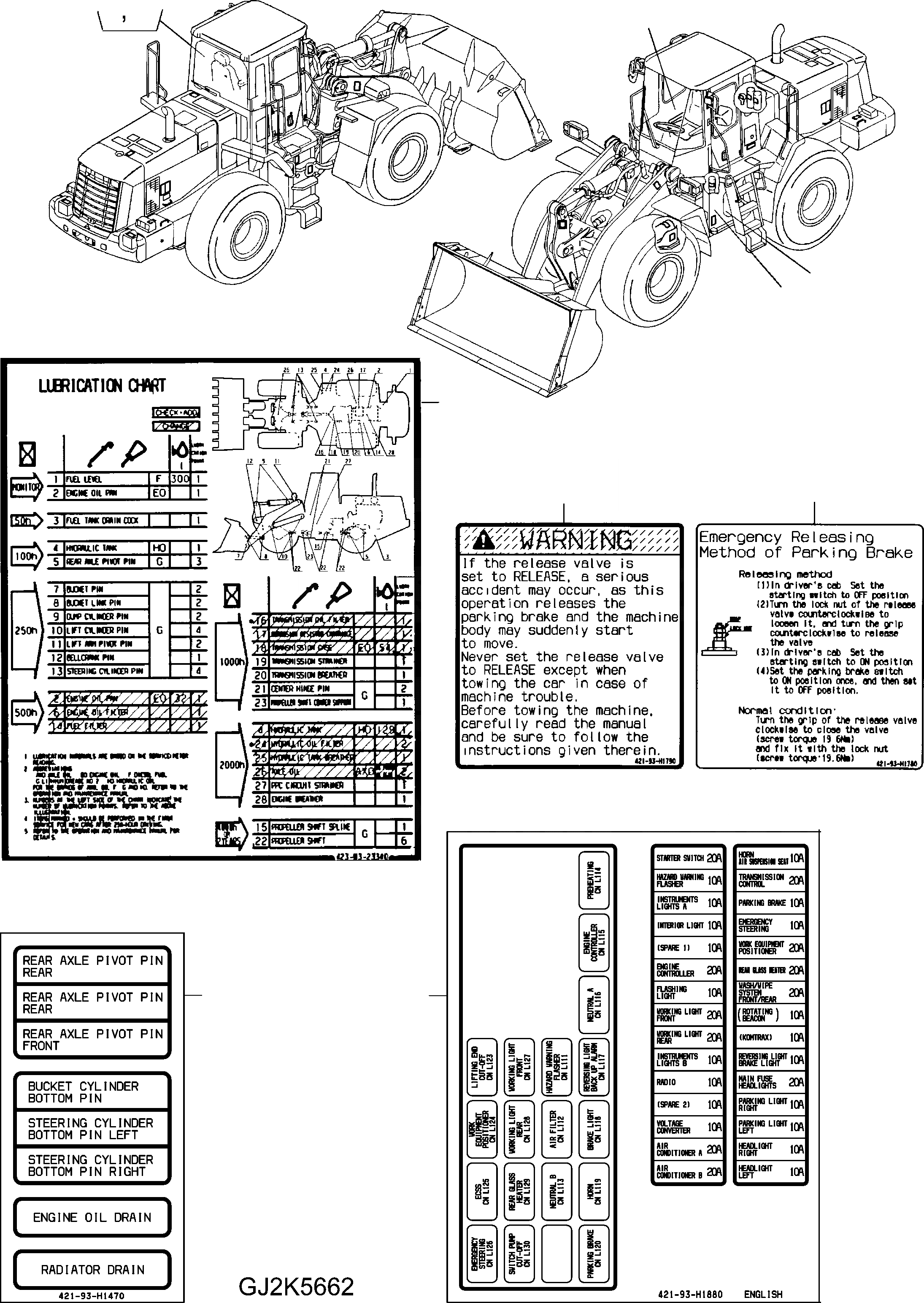 Схема запчастей Komatsu WA380-5 - МАРКИРОВКА (АНГЛ., ESTONIAN) U МАРКИРОВКА