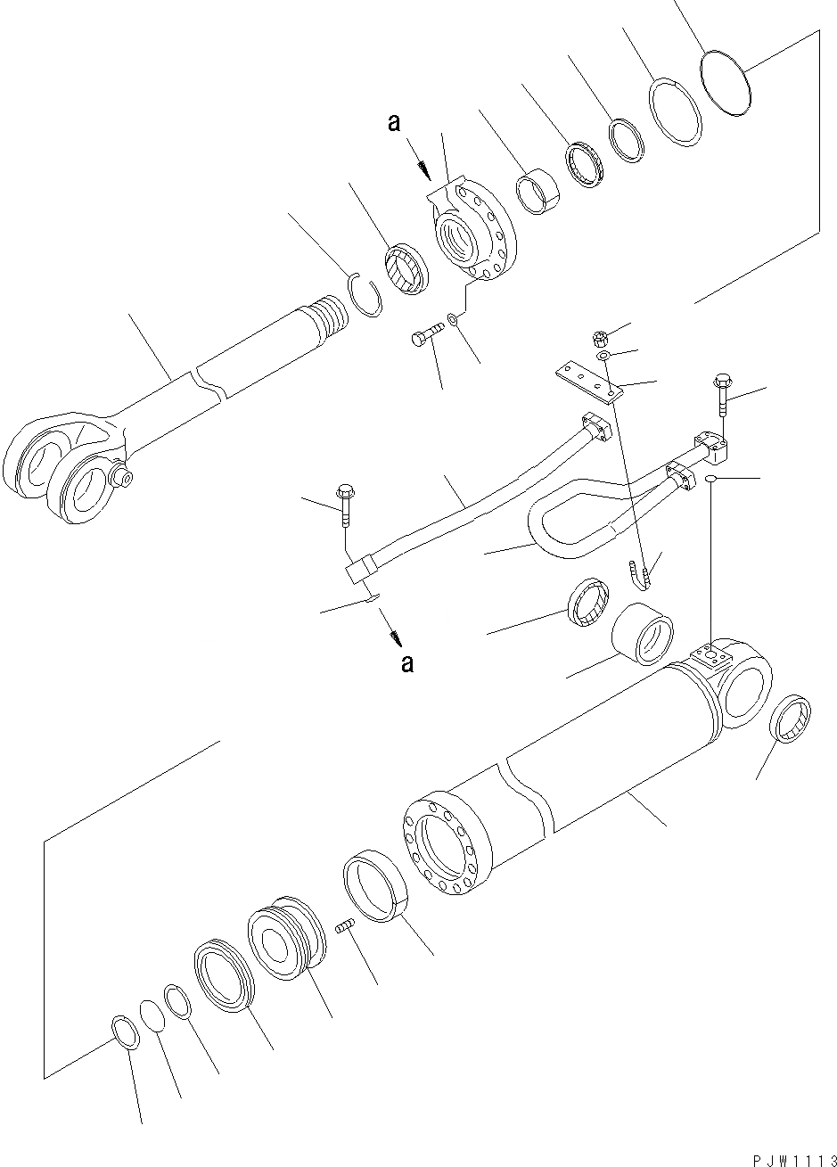 Схема запчастей Komatsu WA380-5 - ГИДРОЦИЛИНДР ПОДЪЕМА (ВНУТР. ЧАСТИ) Y ОСНОВН. КОМПОНЕНТЫ И РЕМКОМПЛЕКТЫ