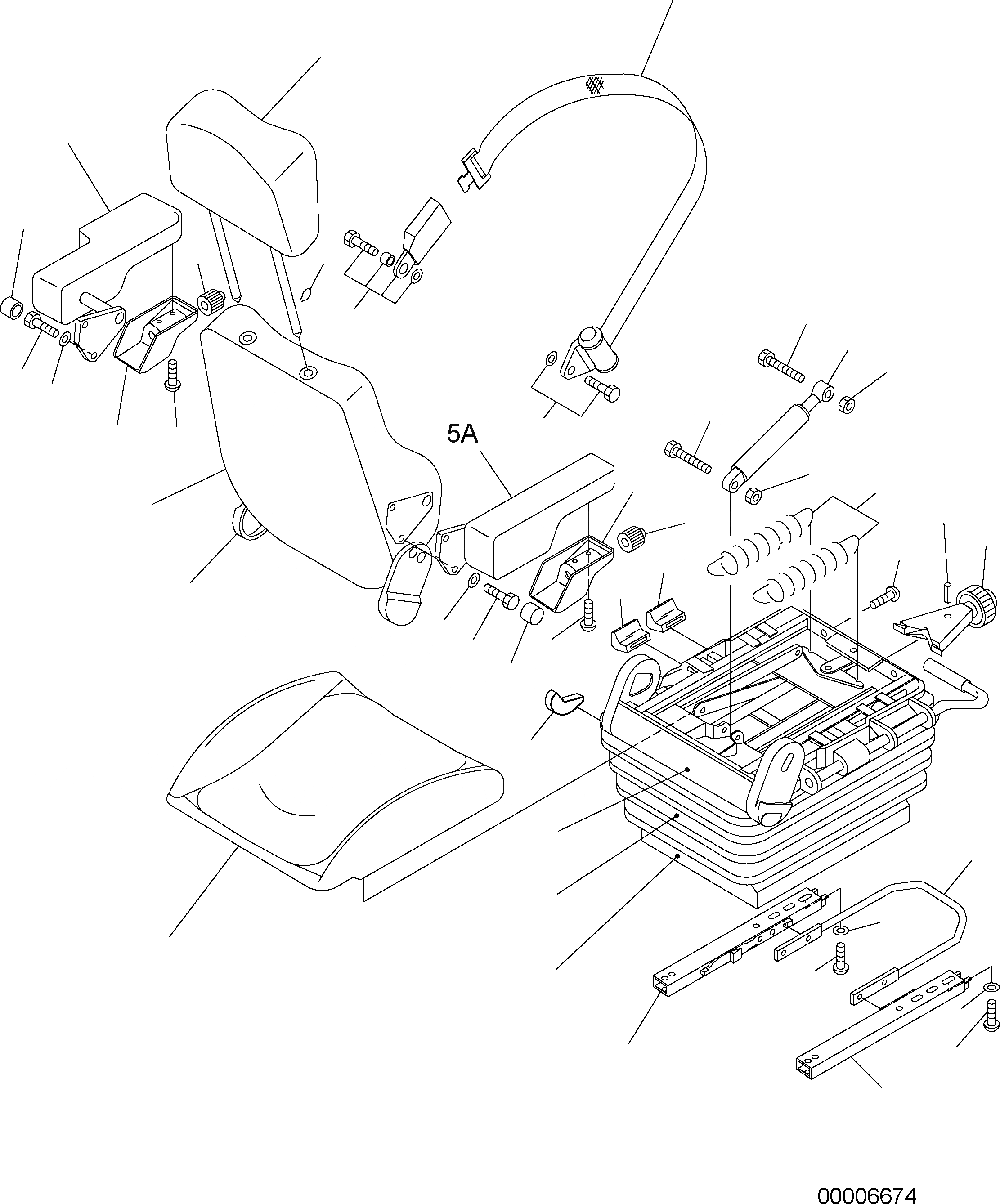 Схема запчастей Komatsu WA380-5 - OPERATORS СИДЕНЬЕ (STD - ВНУТР. ЧАСТИ) Y ОСНОВН. КОМПОНЕНТЫ И РЕМКОМПЛЕКТЫ