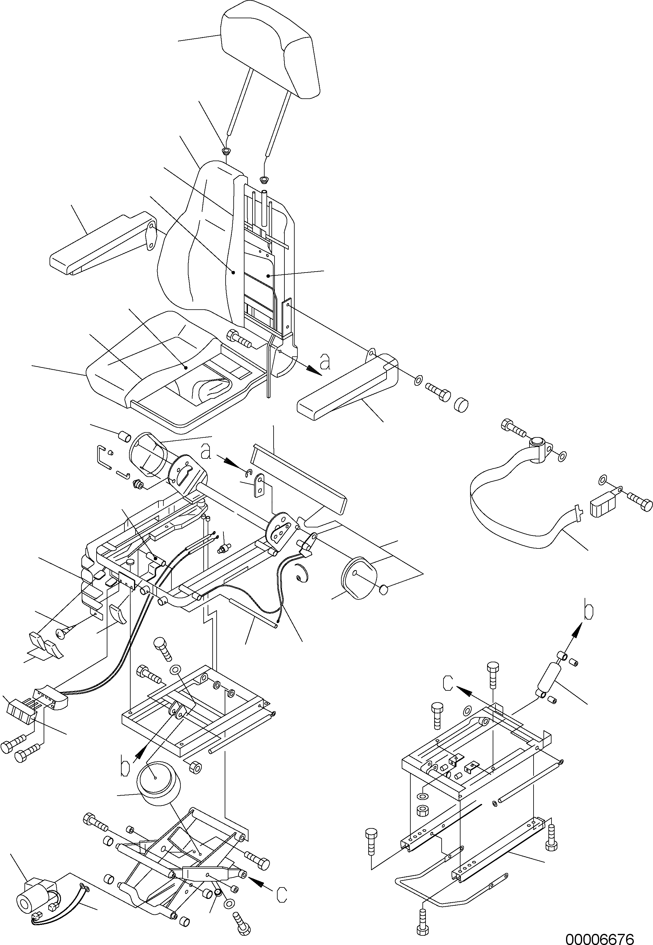 Схема запчастей Komatsu WA380-5 - OPERATORS СИДЕНЬЕ (ВОЗД. ПОДВЕСКА / ПОДОГРЕВED - ВНУТР. ЧАСТИ) Y ОСНОВН. КОМПОНЕНТЫ И РЕМКОМПЛЕКТЫ